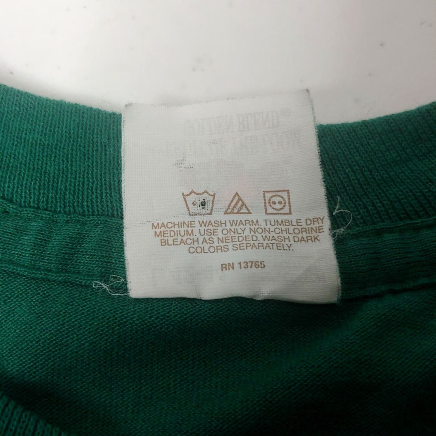 Fruit Of The Loom VINTAGE Fruit of the Loom Golden Blend Pocket T Shirt L Emerald Green 90s Mens Size US L / EU 52-54 / 3 - 3 Thumbnail