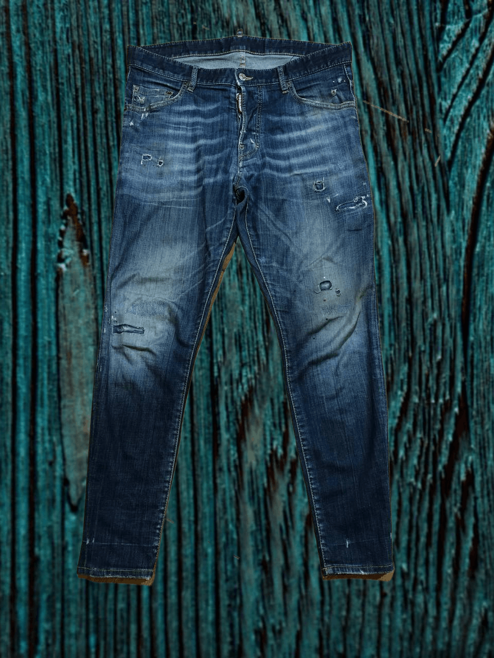 Dsquared2 Dsquared2 Logo Painted Distressed Slim Men's Jeans Size US 34 / EU 50 - 1 Thumbnail