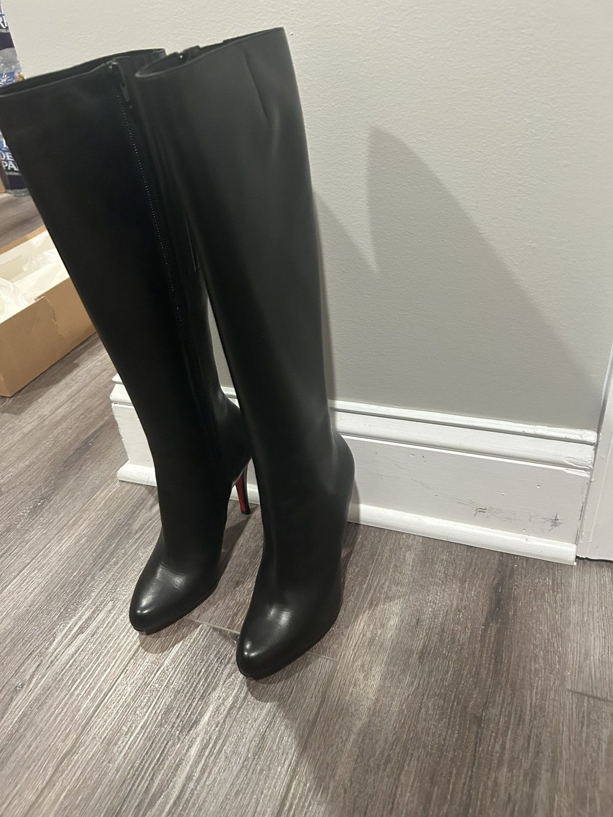 Christian Louboutin Miss Z Leather Knee-High Boots Size US 6 / IT 36 - 5 Thumbnail