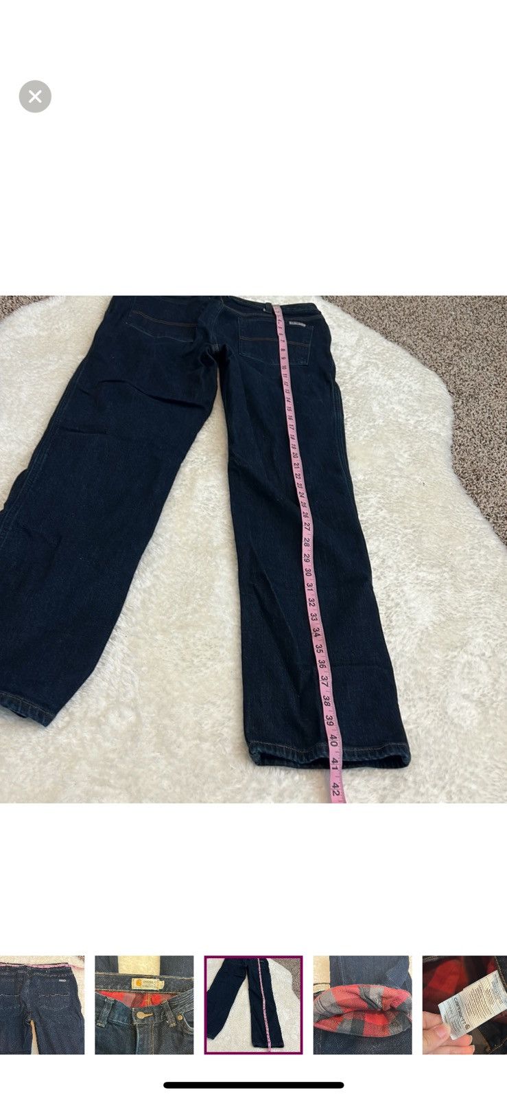 Carhartt Carhartt original fit Blaine flannel lined jeans size 10 Size 32" / US 10 / IT 46 - 2 Thumbnail