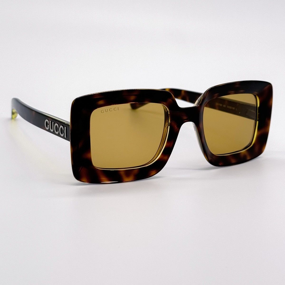 Gucci NEW GUCCI GG1718S 002 SQUARE HAVANA YELLOW WOMEN SUNGLASSES Size ONE SIZE - 5 Thumbnail