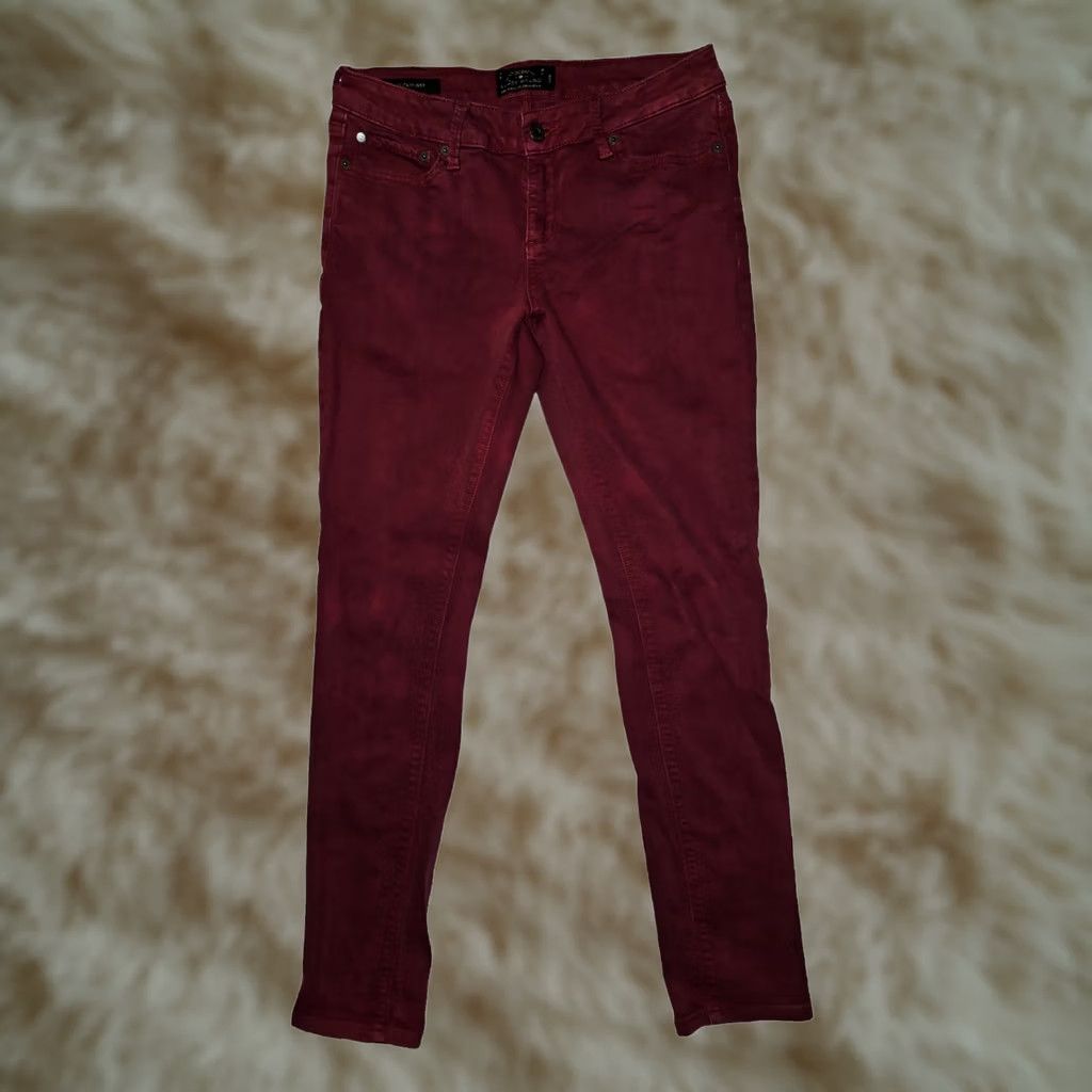 Lucky Brand Luck Brand Lolita Skinny Jeans Women 6/28 Red Stretch Casual City Preppy - 29-in Size 28" / US 6 / IT 42 - 1 Thumbnail