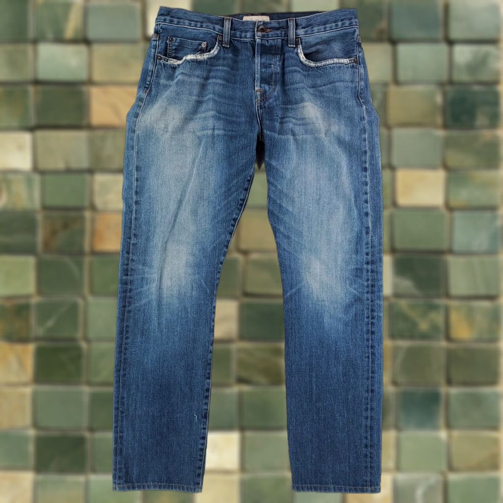 Vintage Baldwin The Henley Slim Selvedge Blue Jeans Made USA Mens 34 (34 x 30 Actual) Size US 34 / EU 50 - 1 Thumbnail
