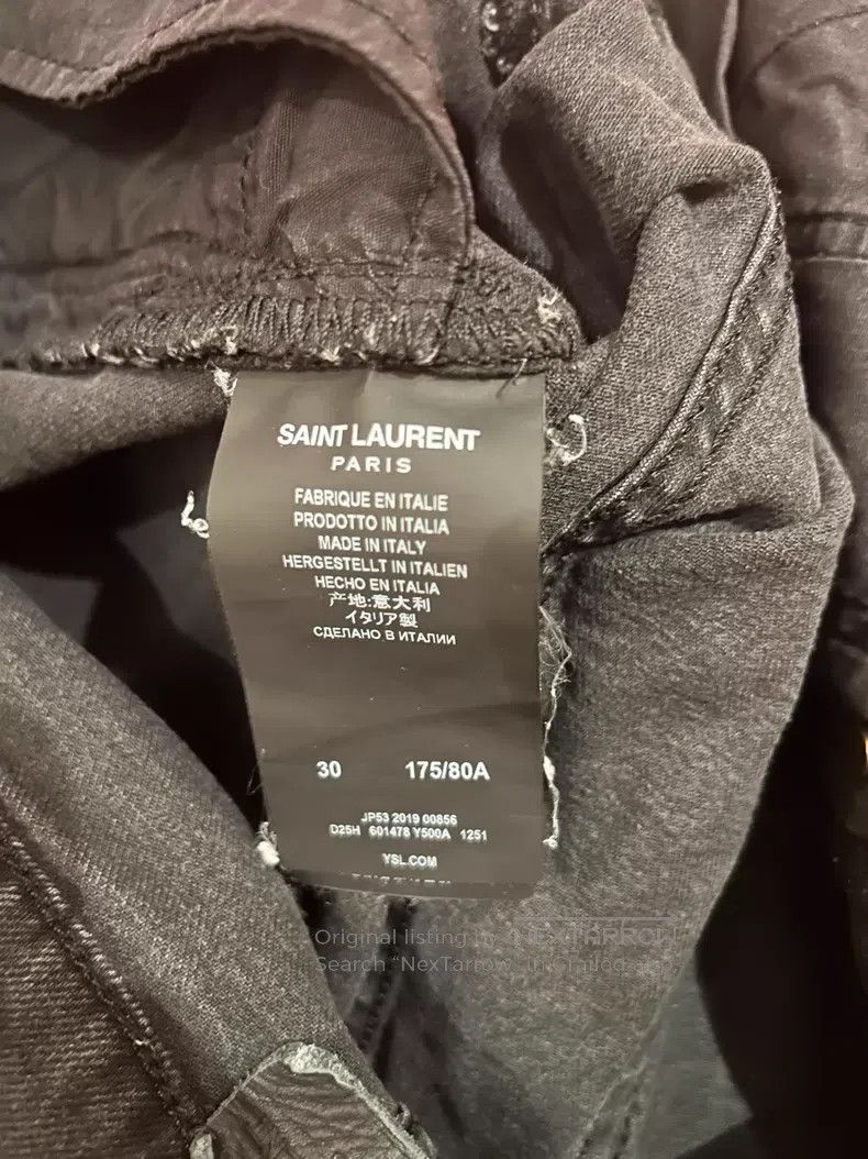 Saint Laurent Paris Saint Laurent Paris Slim black denim pants, size 30 i Size US 30 / EU 46 - 6 Thumbnail