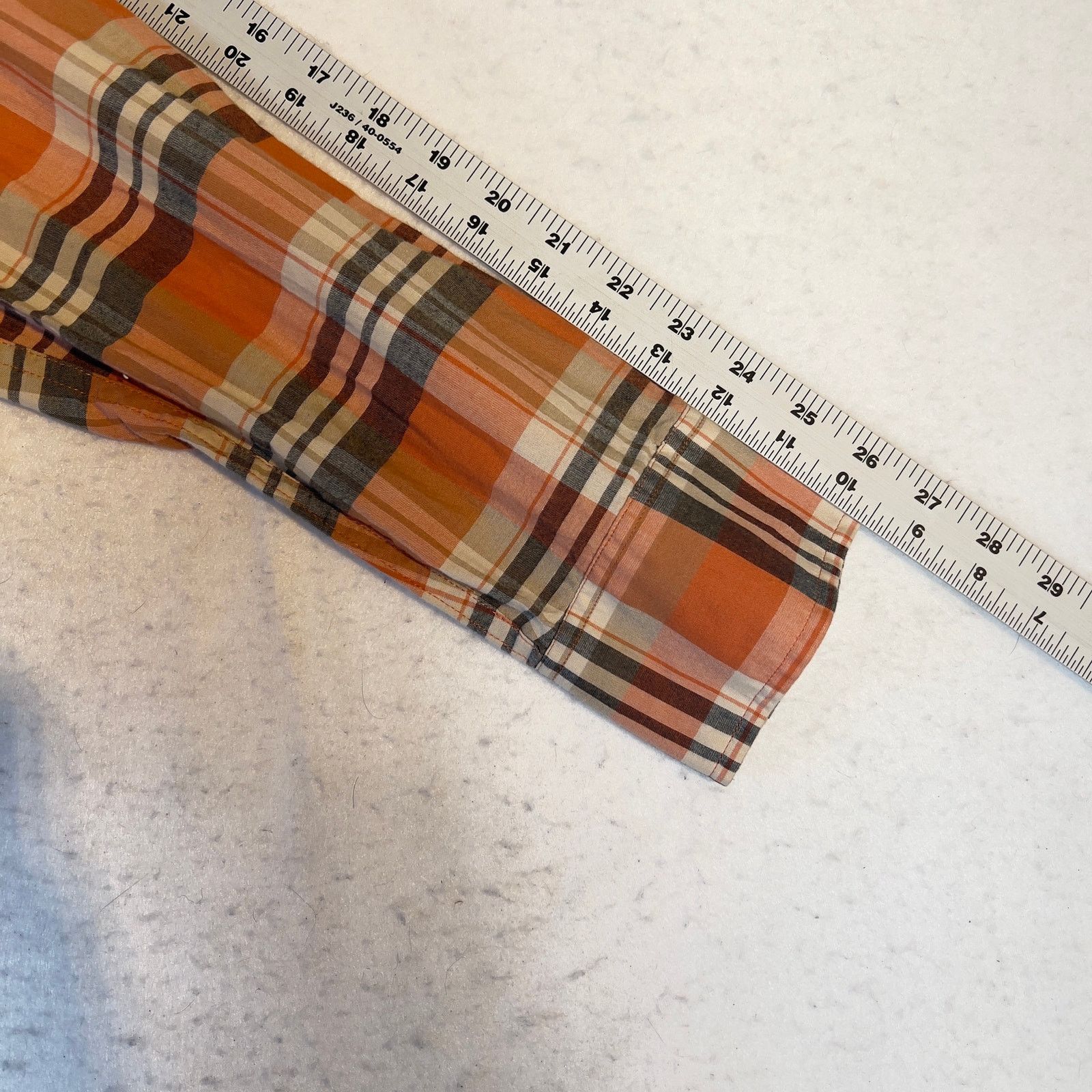 J.Crew J. Crew Factory Button Down Shirt Summer Plaid XL Orange Size US M / EU 48-50 / 2 - 9 Thumbnail