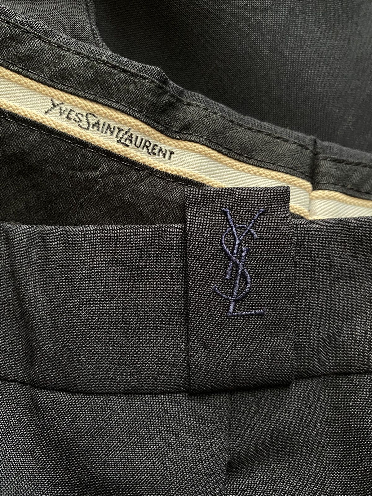Yves Saint Laurent YVES SAINT LAURENT YSL Men Black Formal Trousers Pants Size US 37 - 20 Thumbnail