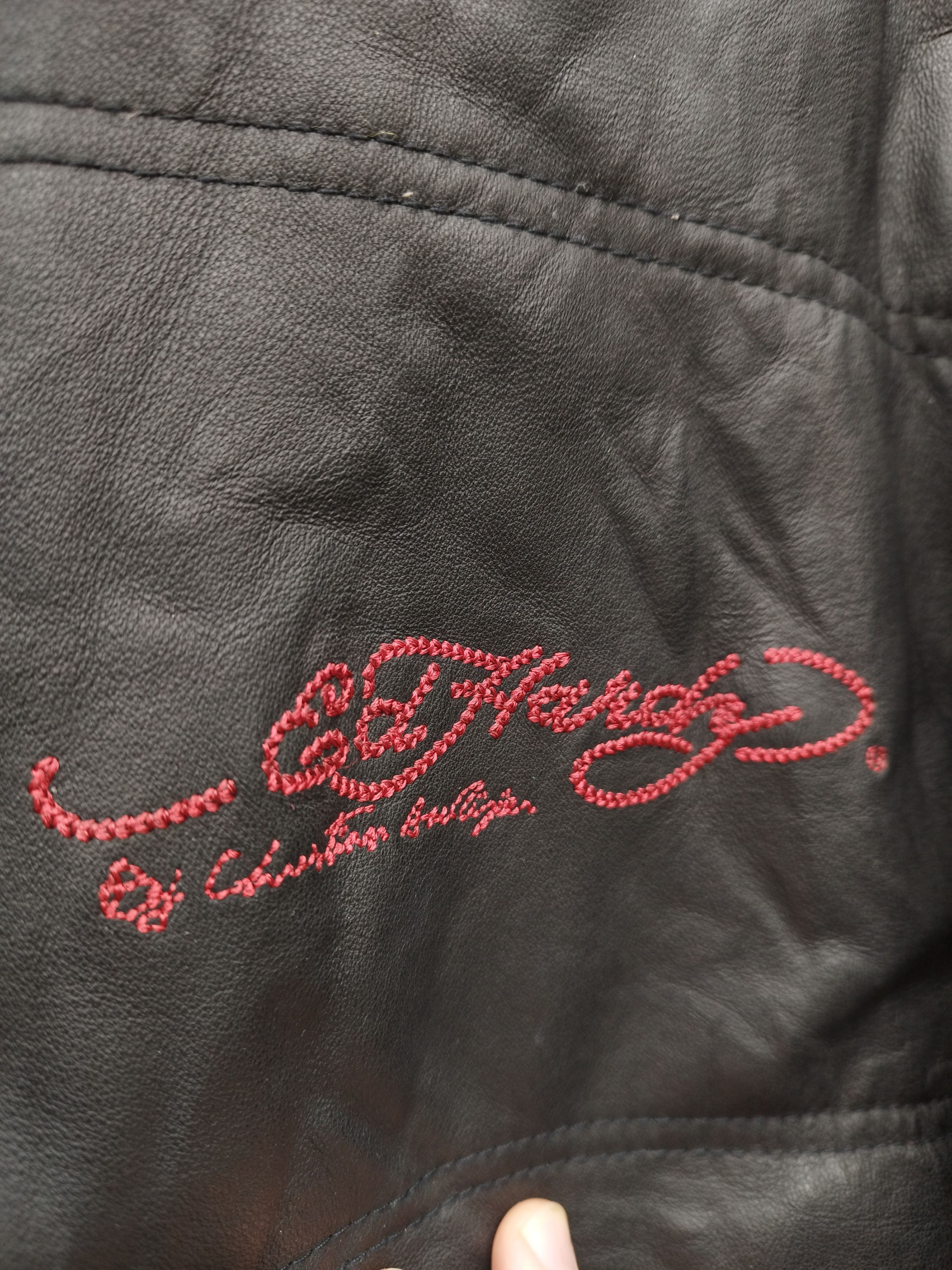 Ed Hardy Vintage Ed Hardy Leather Puffer Jacket Christian Audigier Size US XXL / EU 58 / 5 - 10 Thumbnail