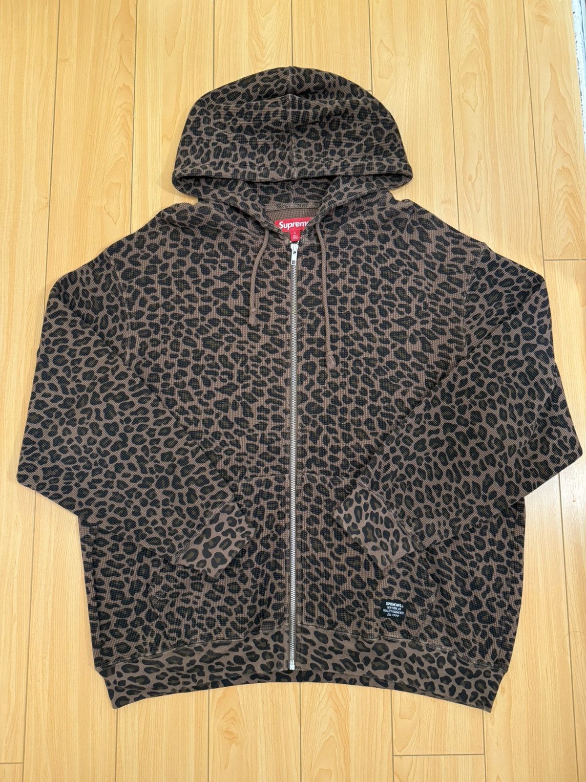 Supreme Supreme Hooded Zip Up Thermal Leopard Size Medium | Grailed