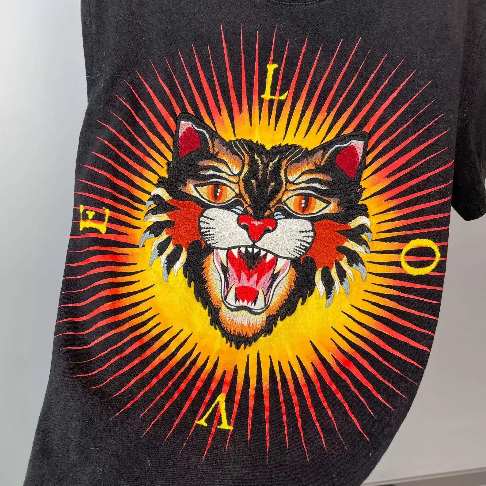 Gucci Gucci Cotton Embroidered Short Sleeve Black S Size US S / EU 44-46 / 1 - 9 Thumbnail