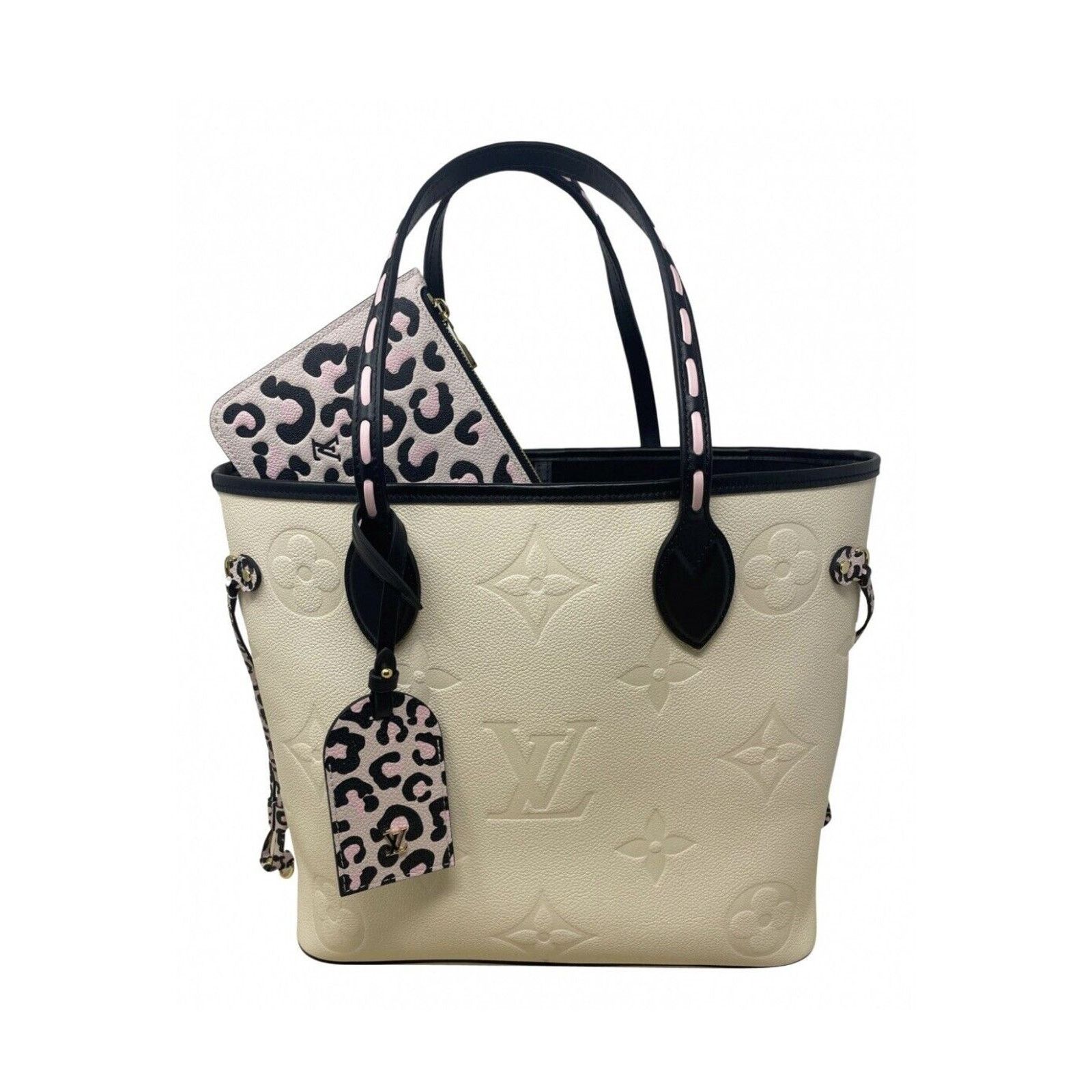 Louis Vuitton Louis Vuitton Neverfull Wild At Heart MM Ivory Leather NEW Size ONE SIZE - 2 Thumbnail