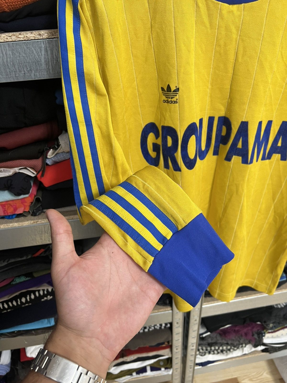 Adidas Vintage Adidas Trefoil Groupama Long Sleeve Jersey Size XL Size US XL / EU 56 / 4 - 5 Thumbnail