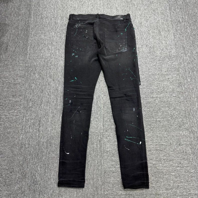 Amiri Amiri Black splashed ink jeans 2501-Nextarrow Size US 34 / EU 50 - 4 Thumbnail