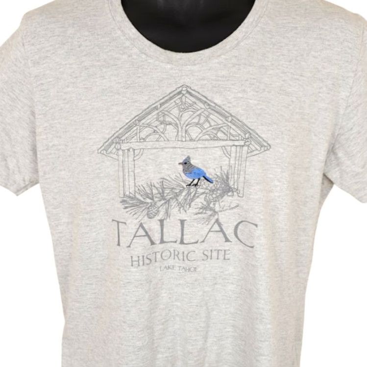 Port & Company Port & Company Tallac Historic Site T Shirt Womens Large Gray Lake Tahoe Jay Bird Size L / US 10 / IT 46 - 2 Thumbnail