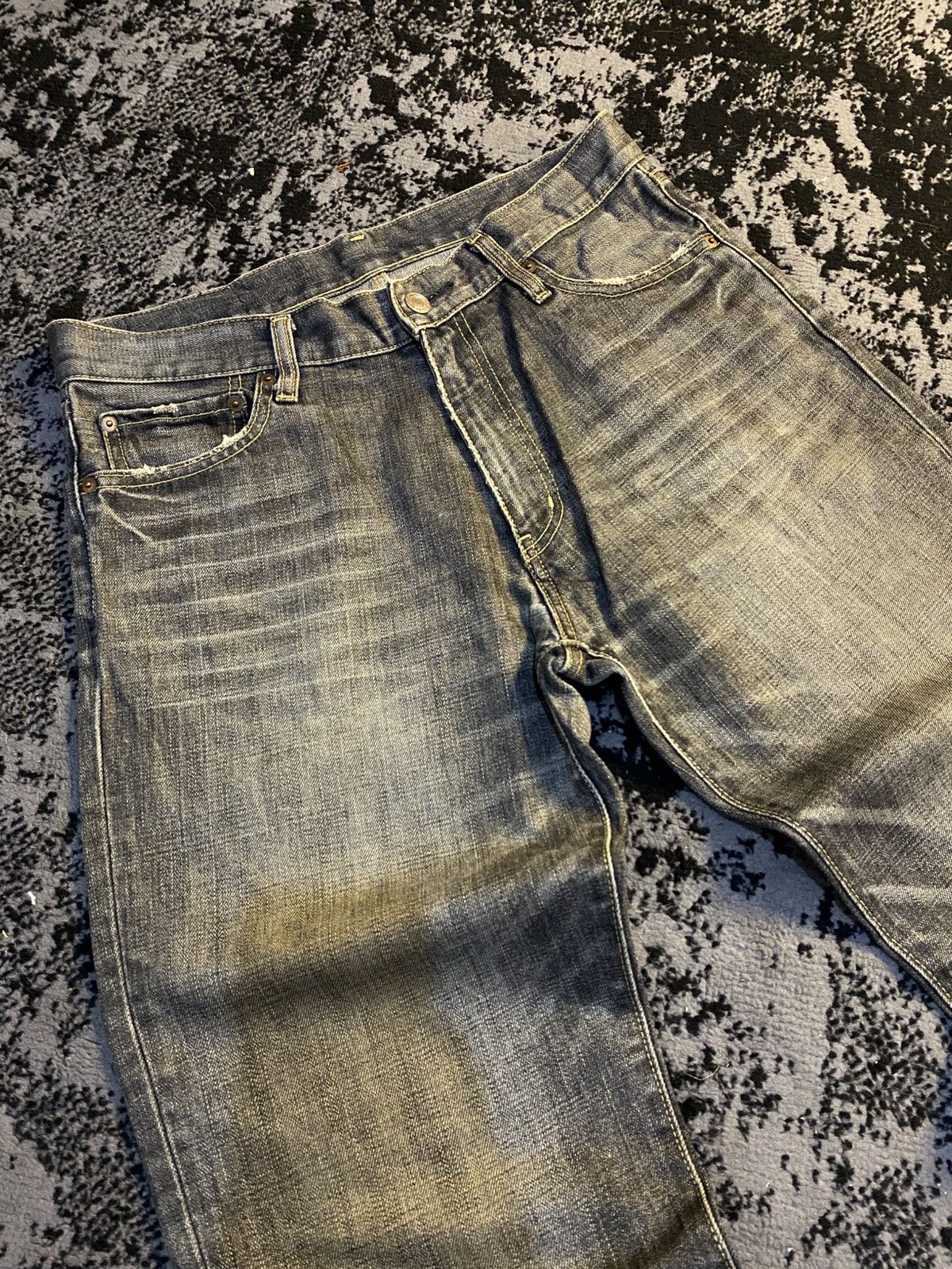 Kapital Vtg Rusty Uniqlo UJ S-002 Mud Wash Regular Jeans 🔥 Size US 32 / EU 48 - 6 Thumbnail