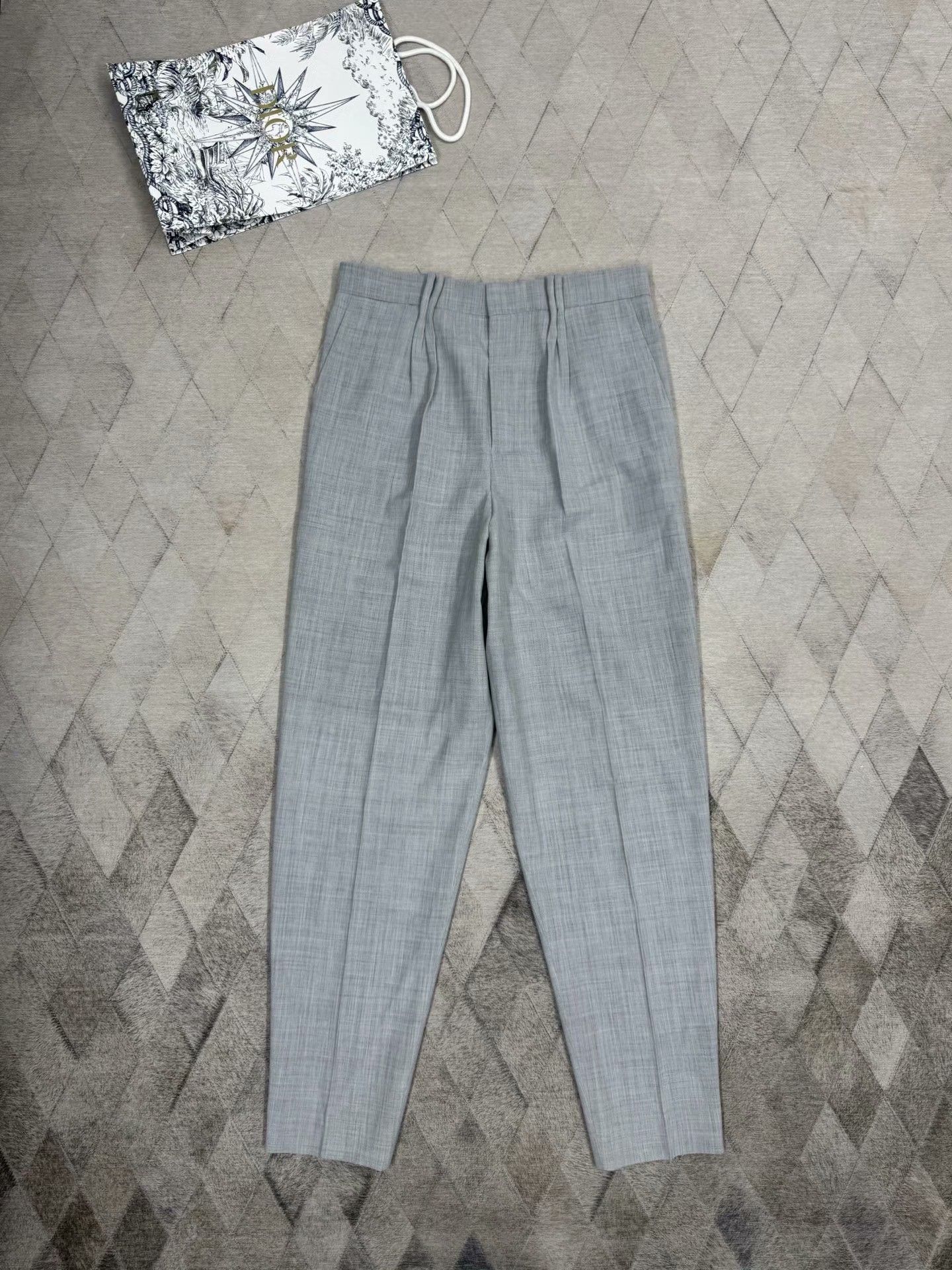Dior Dior Gray Wool Trousers Size US 34 / EU 50 - 1 Thumbnail