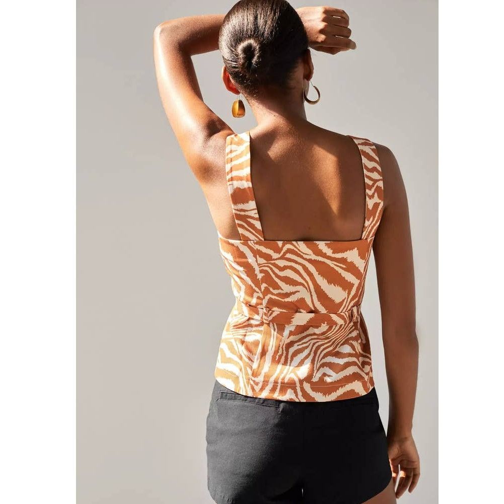 Anthropologie New Anthropologie Zebra-Striped Tank Top by Mare Mare $110 Size XS / US 0-2 / IT 36-38 - 2 Thumbnail