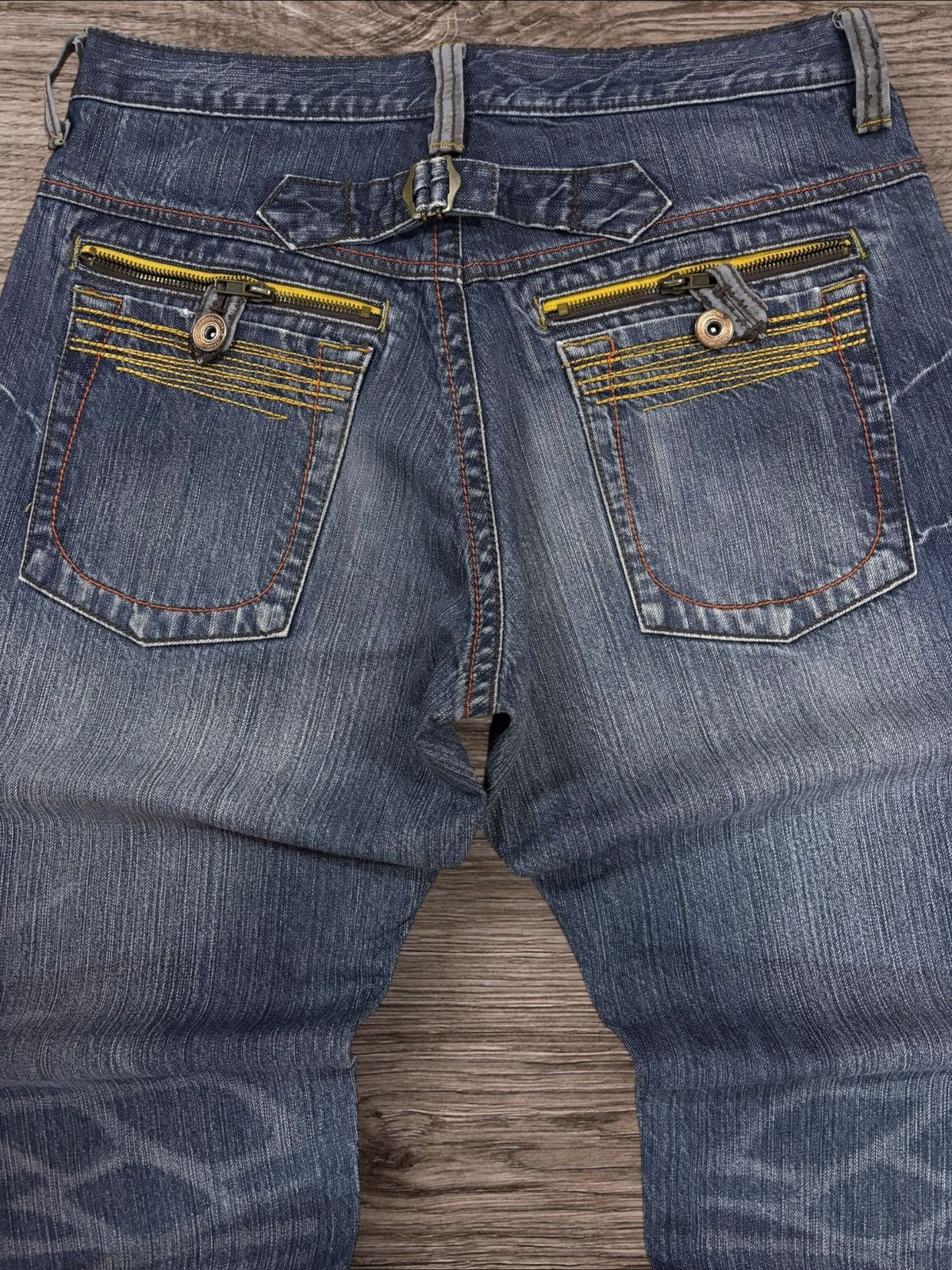 Edition Japan Y2K Japan Heavy Whisker Baggy Loose Jeans Size US 33 - 6 Thumbnail