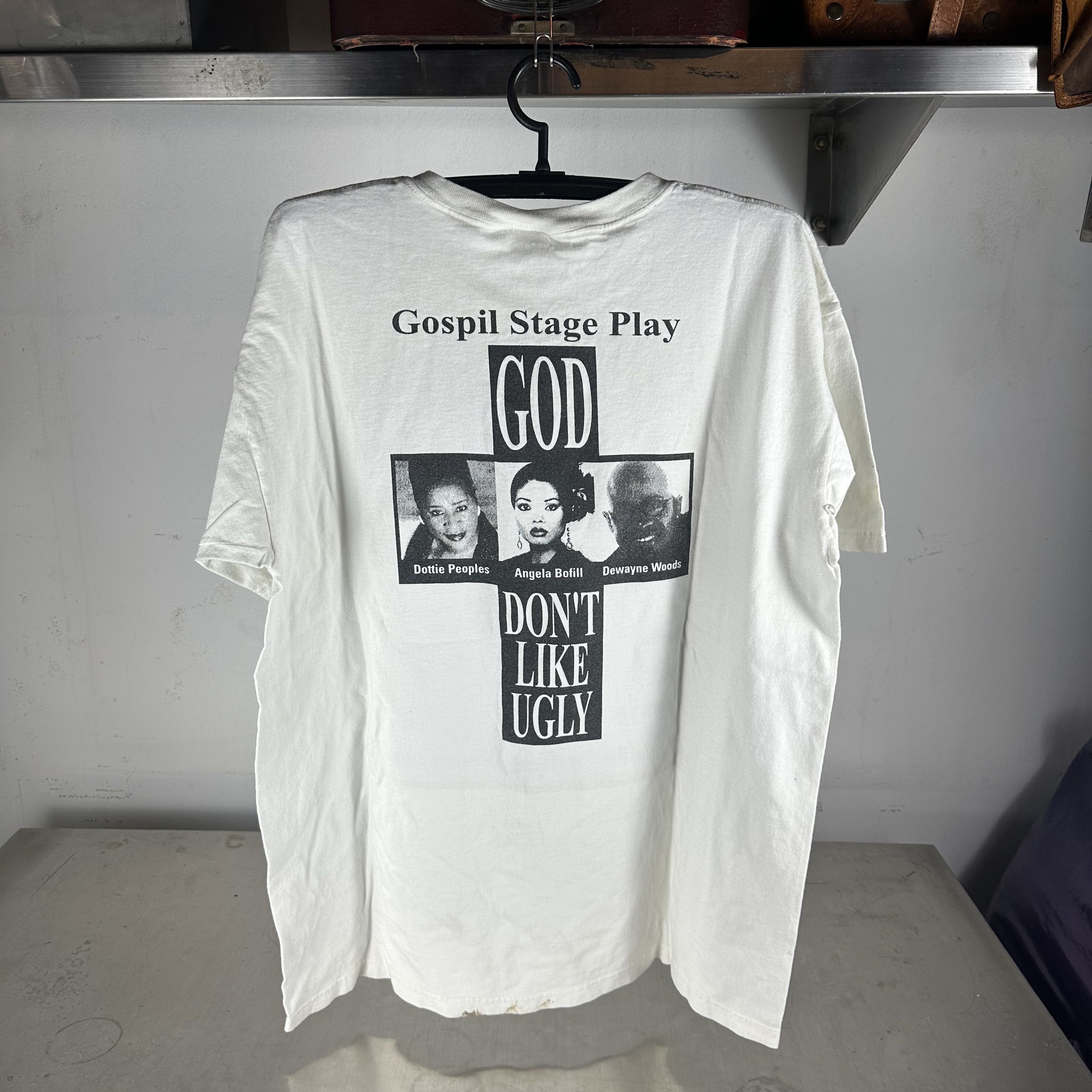 Vintage 90s God Don't Like Ugly Gospel Stage Play T-shirt Size US XL / EU 56 / 4 - 3 Thumbnail