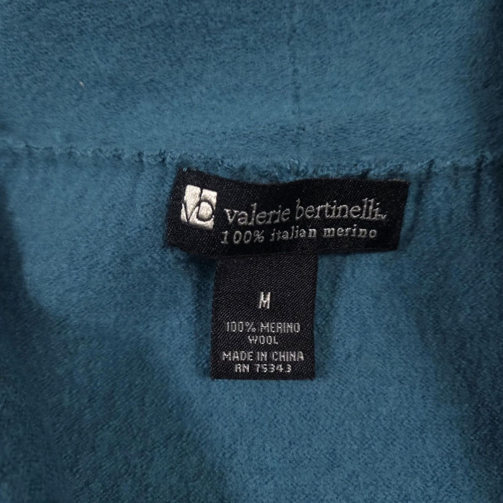 Altea VINTAGE Valerie Bertinelli Sweater Womens Medium Teal Merino Wool Shawl Cardigan Size M / US 6-8 / IT 42-44 - 5 Thumbnail