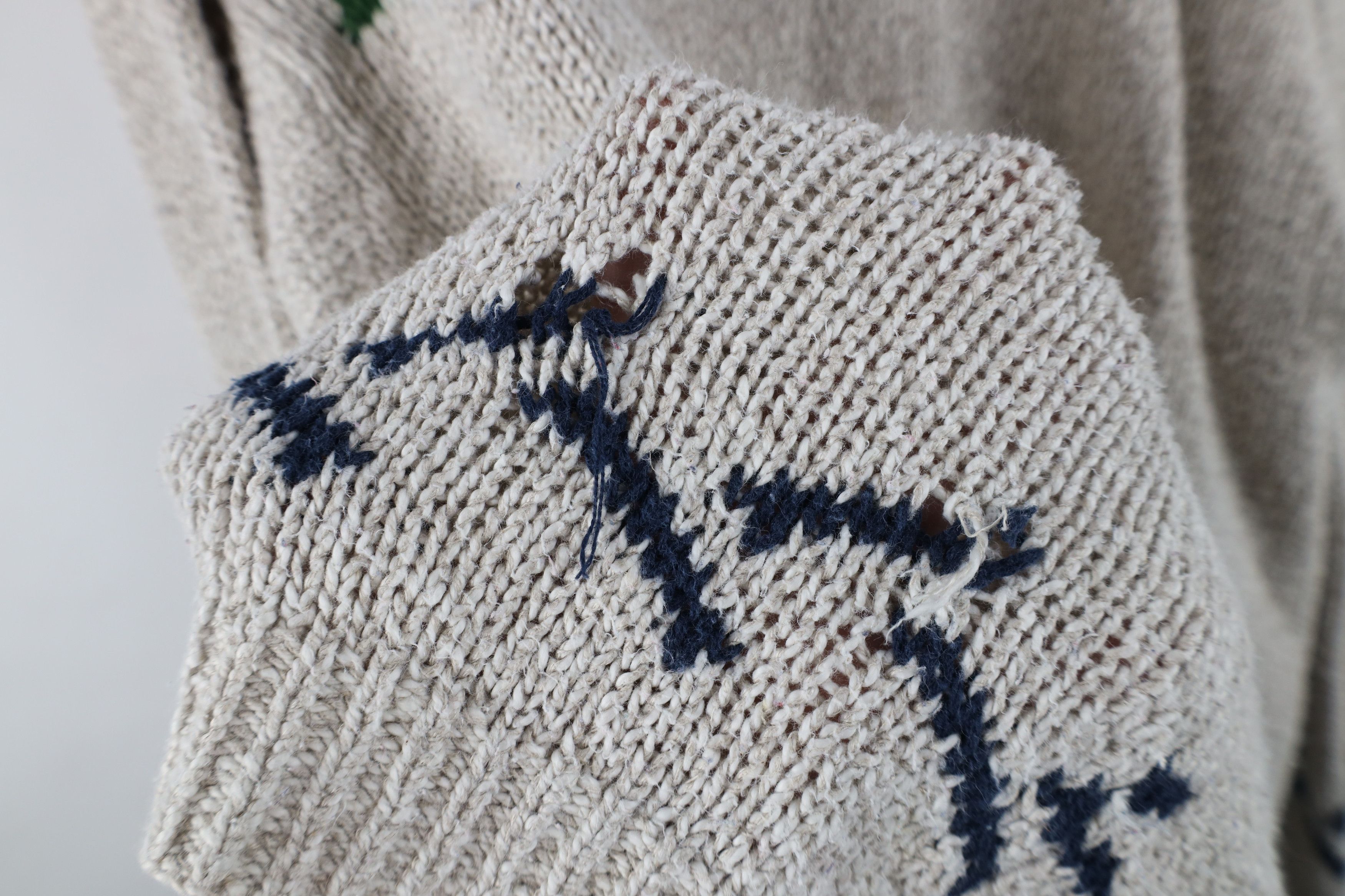 Vintage Vintage 90s Streetwear Hand Knit Christmas Ski Sweater Size XXL / US 16-18 / IT 52-54 - 10 Thumbnail