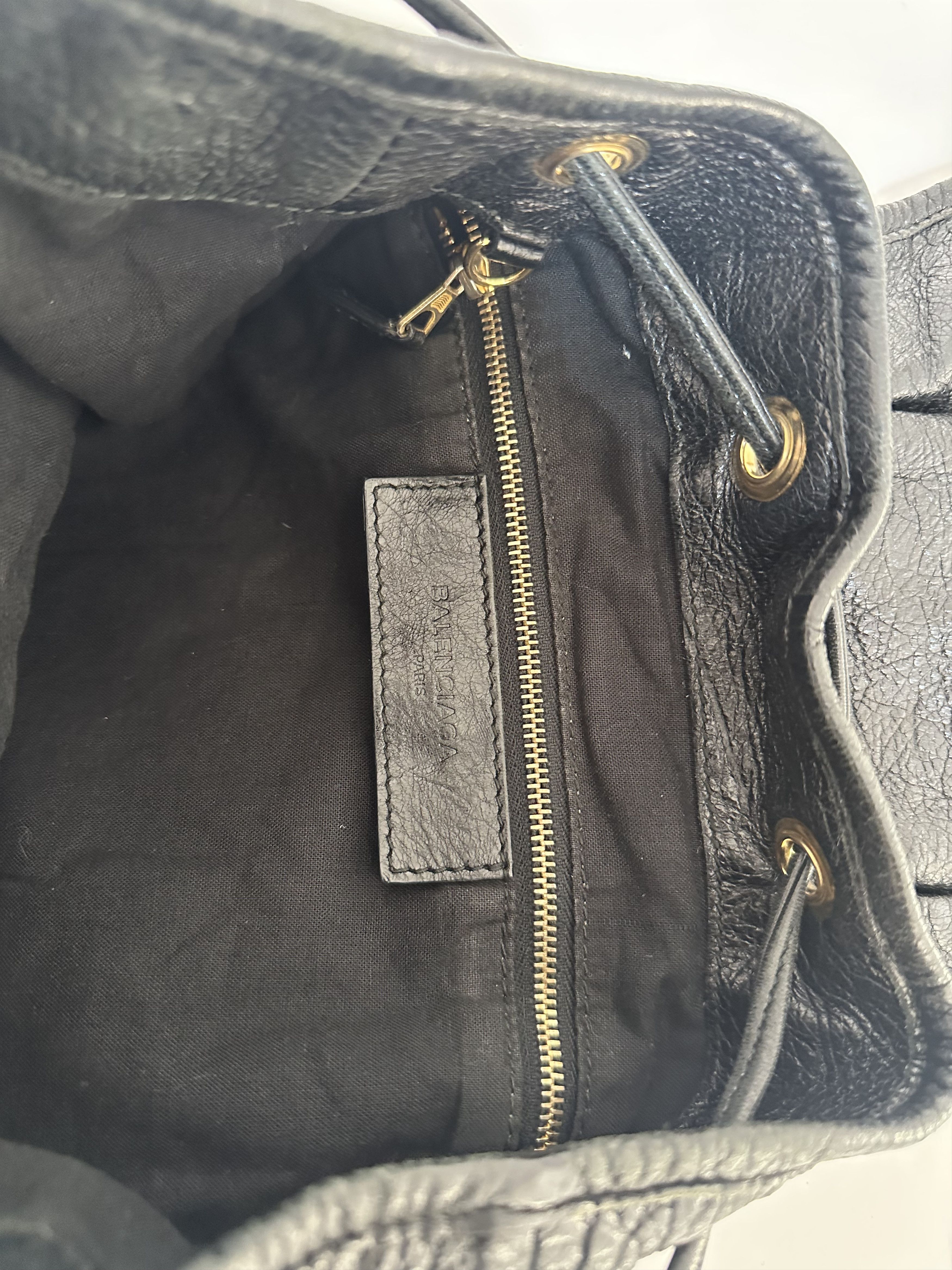 Balenciaga BALENCIAGA Black Lambskin Leather Giant 12 Silver Backpack Size ONE SIZE - 10 Thumbnail