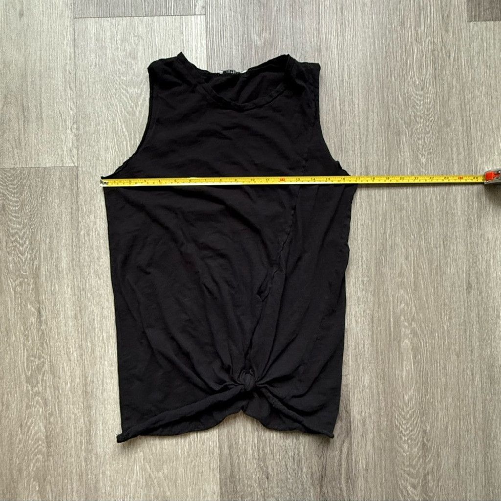Pull & Bear Pull&Bear Black Muscle Tee with Tie Front Size M / US 6-8 / IT 42-44 - 3 Thumbnail