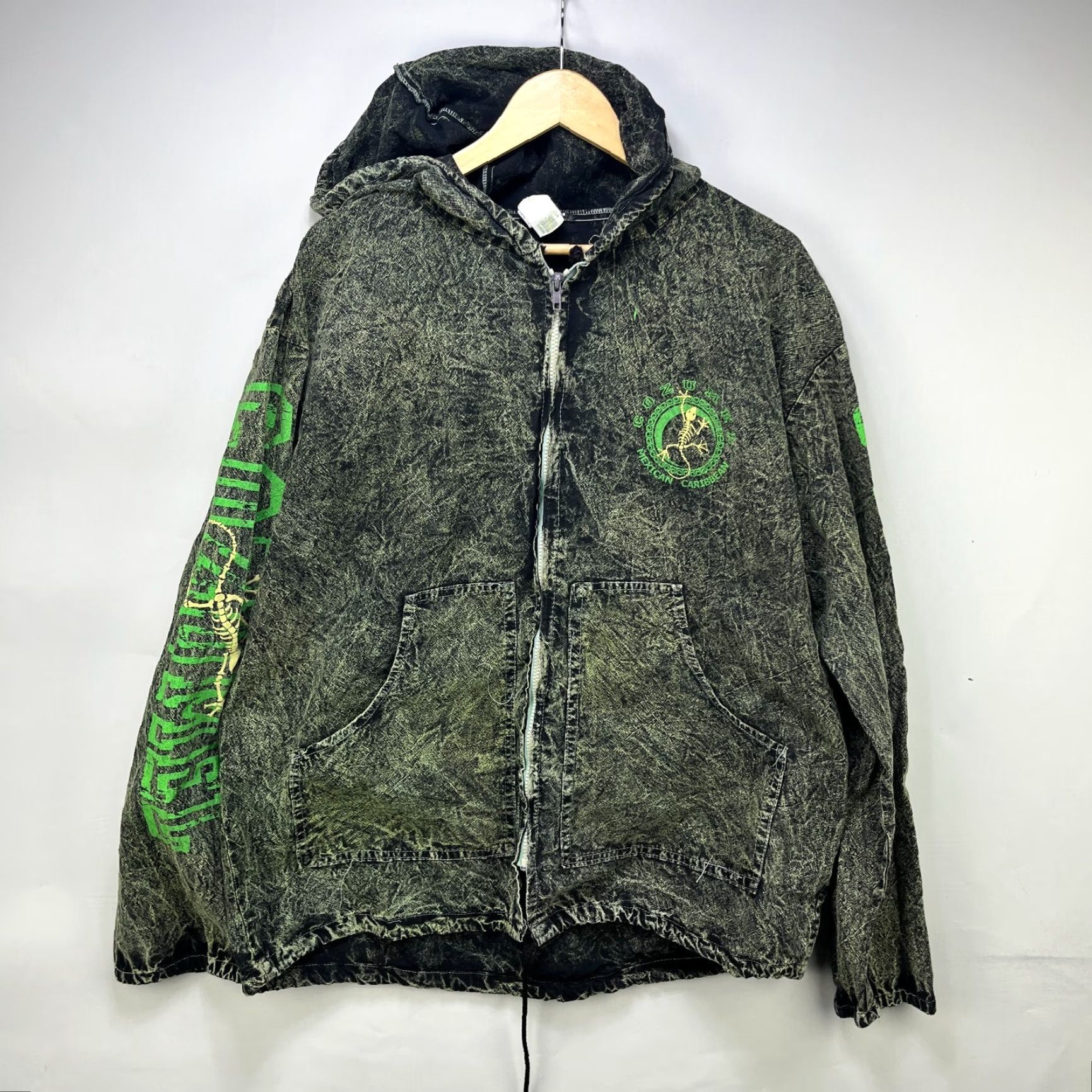 Lululemon VINTAGE 90s Bones Lizard Cozumel Mexico Hooded Jacket Zip up 2XL Size US XXL / EU 58 / 5 - 6 Thumbnail