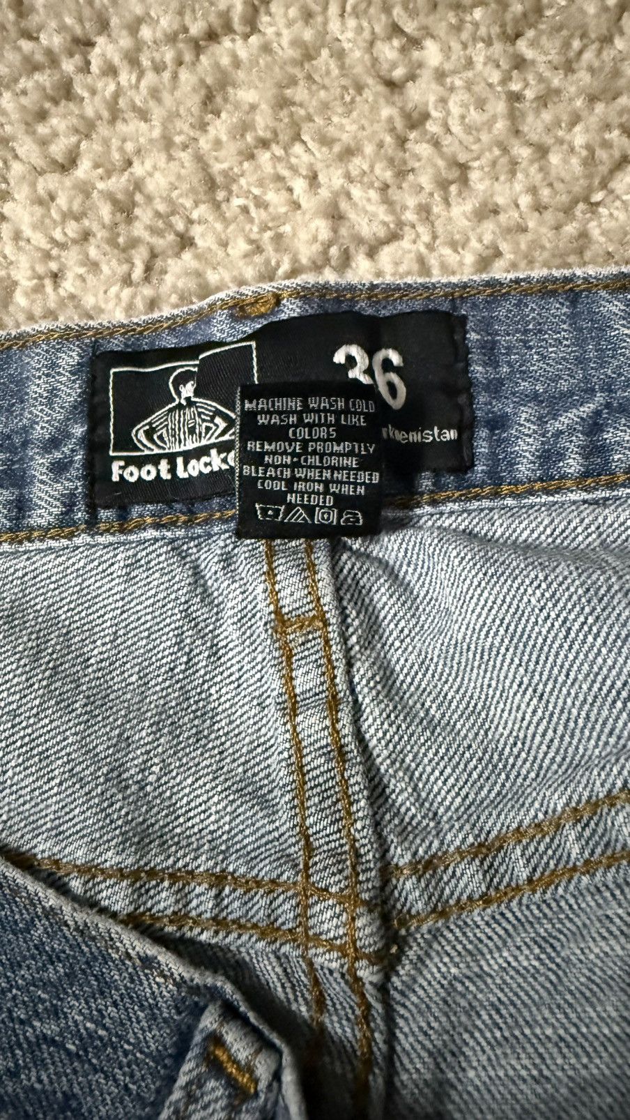 Foot Locker Blue distressed denim shorts Size US 36 / EU 52 - 3 Thumbnail
