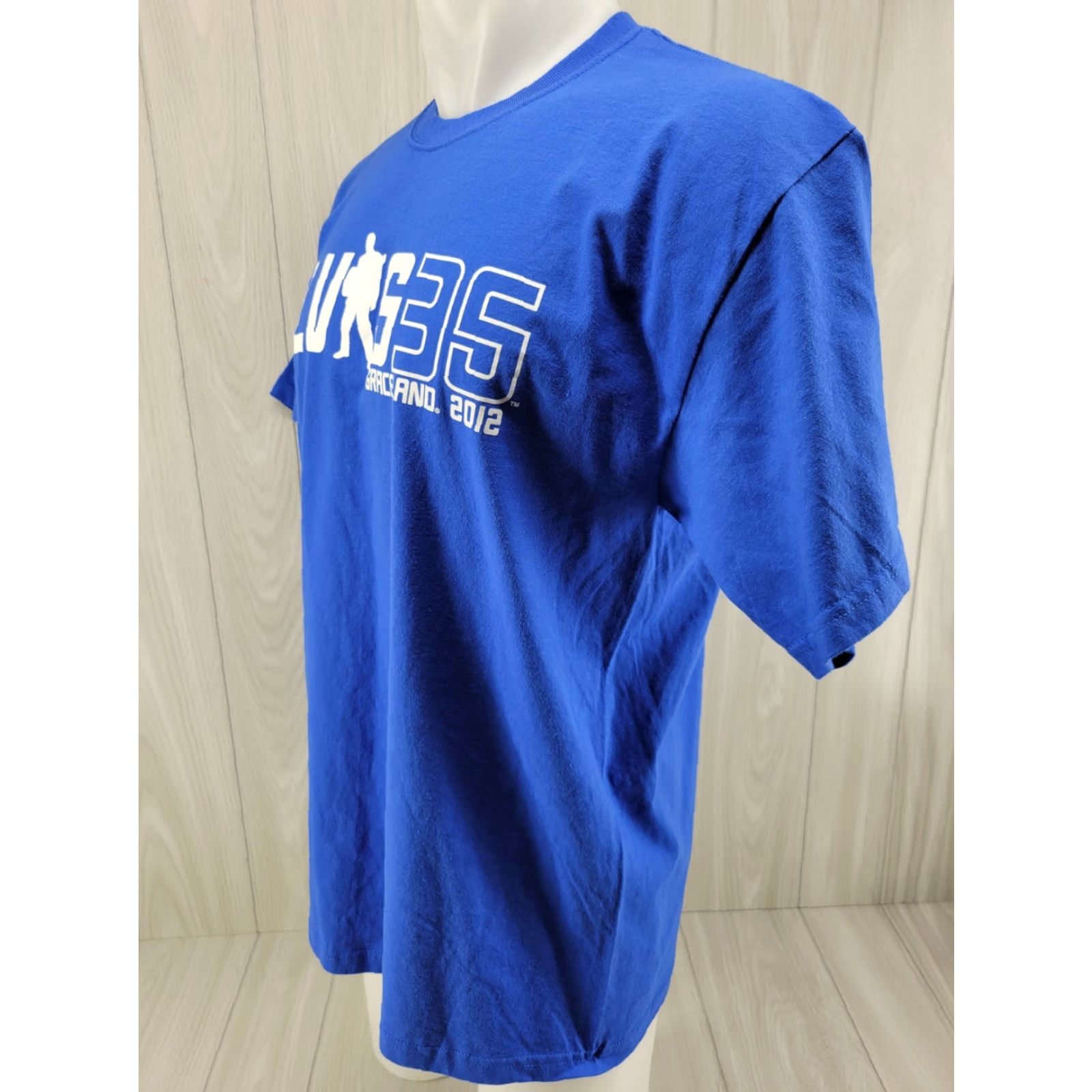Vintage Elvis 35 2012 T-shirt Graceland Men's Blue Size Large Shirt Regular Short Sleeve Crew Neck Size US L / EU 52-54 / 3 - 2 Thumbnail