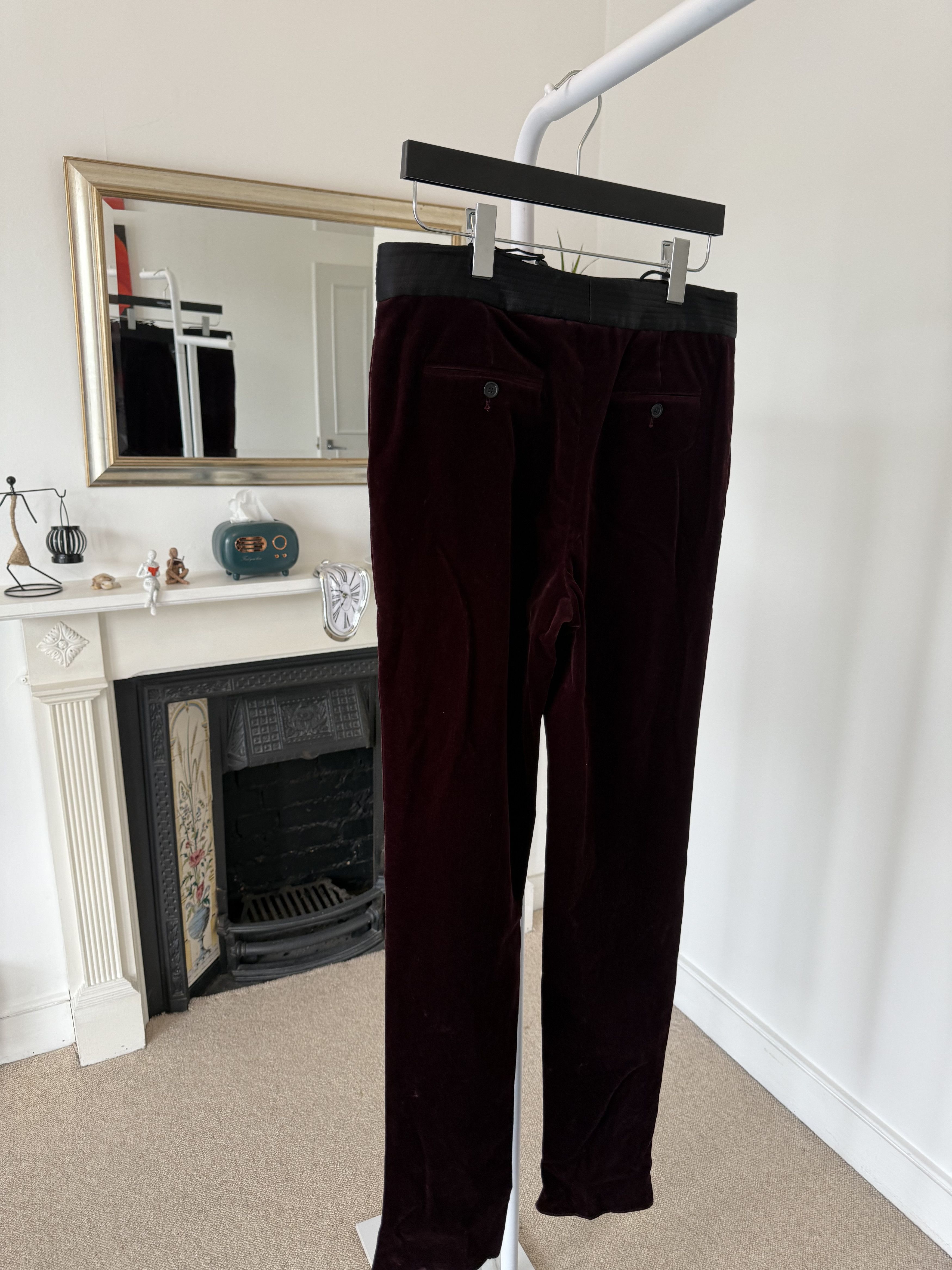 Saint Laurent Paris FW22' Saint Laurent Carrot-fit Velvet Pants Size US 30 / EU 46 - 8 Thumbnail