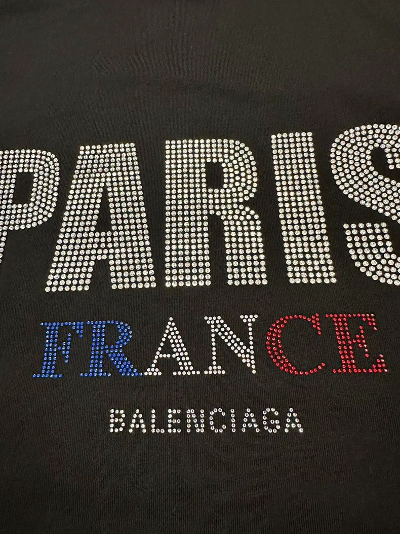 Balenciaga Balenciaga Studded and Diamond Glitter Short Sleeve T-Shir Size US L / EU 52-54 / 3 - 5 Thumbnail
