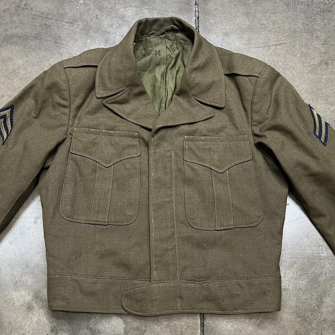Vintage Vintage Eisenhower Ike Jacket WWII Cropped Military Wool USA Size US XS / EU 42 / 0 - 4 Thumbnail