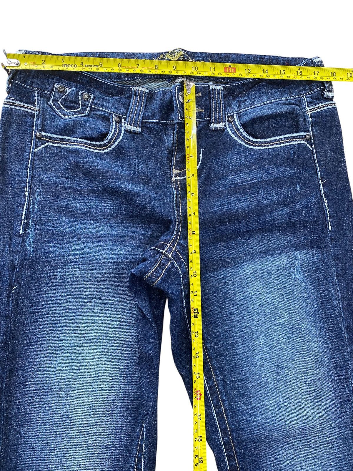 Japanese Brand Japanese Brand Blue Wash Style Flare Jeans Size US 35 - 6 Thumbnail