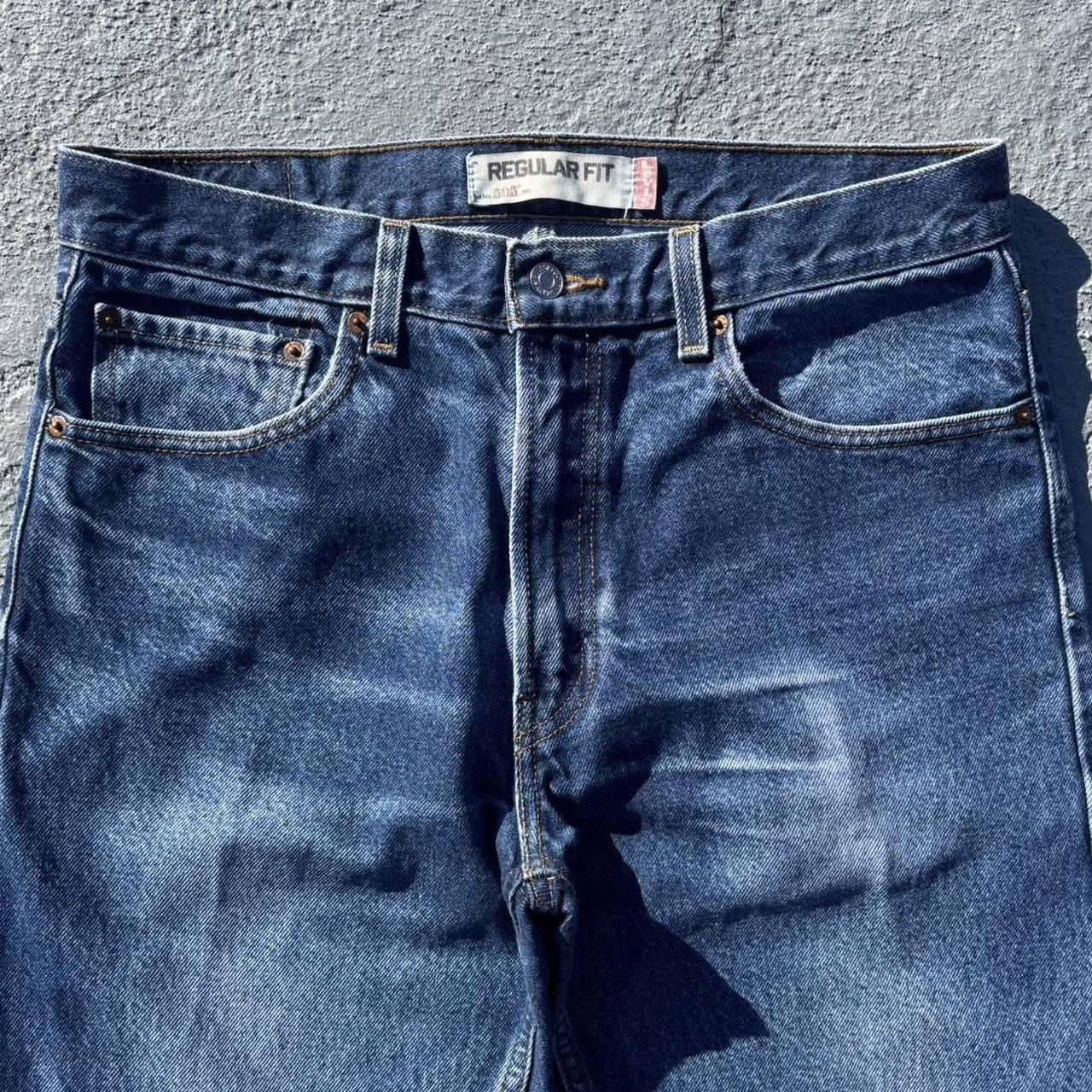 Levi's Early 2000s Levi's 505 Regular Fit Blue Jeans Size US 34 / EU 50 - 3 Thumbnail