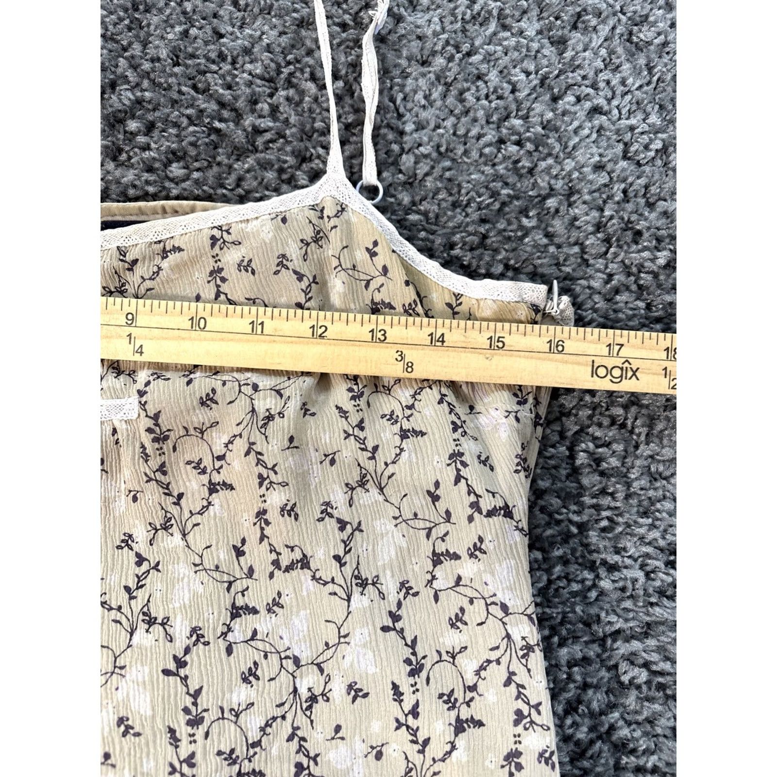 Gap Gap Camisole Tank Womens Medium M Brown Floral Button Prairie Y2K Size M / US 6-8 / IT 42-44 - 3 Thumbnail