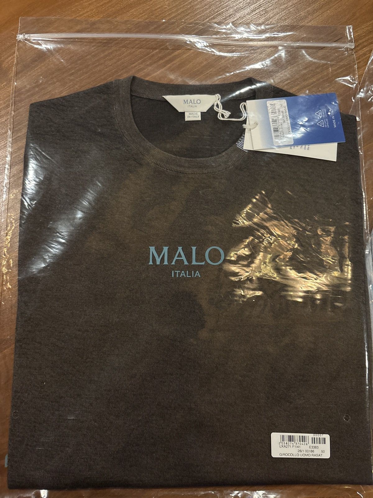 Malo Malo Italia Black Crewneck Sweater – Size 50 (NWT) Size US M / EU 48-50 / 2 - 2 Thumbnail
