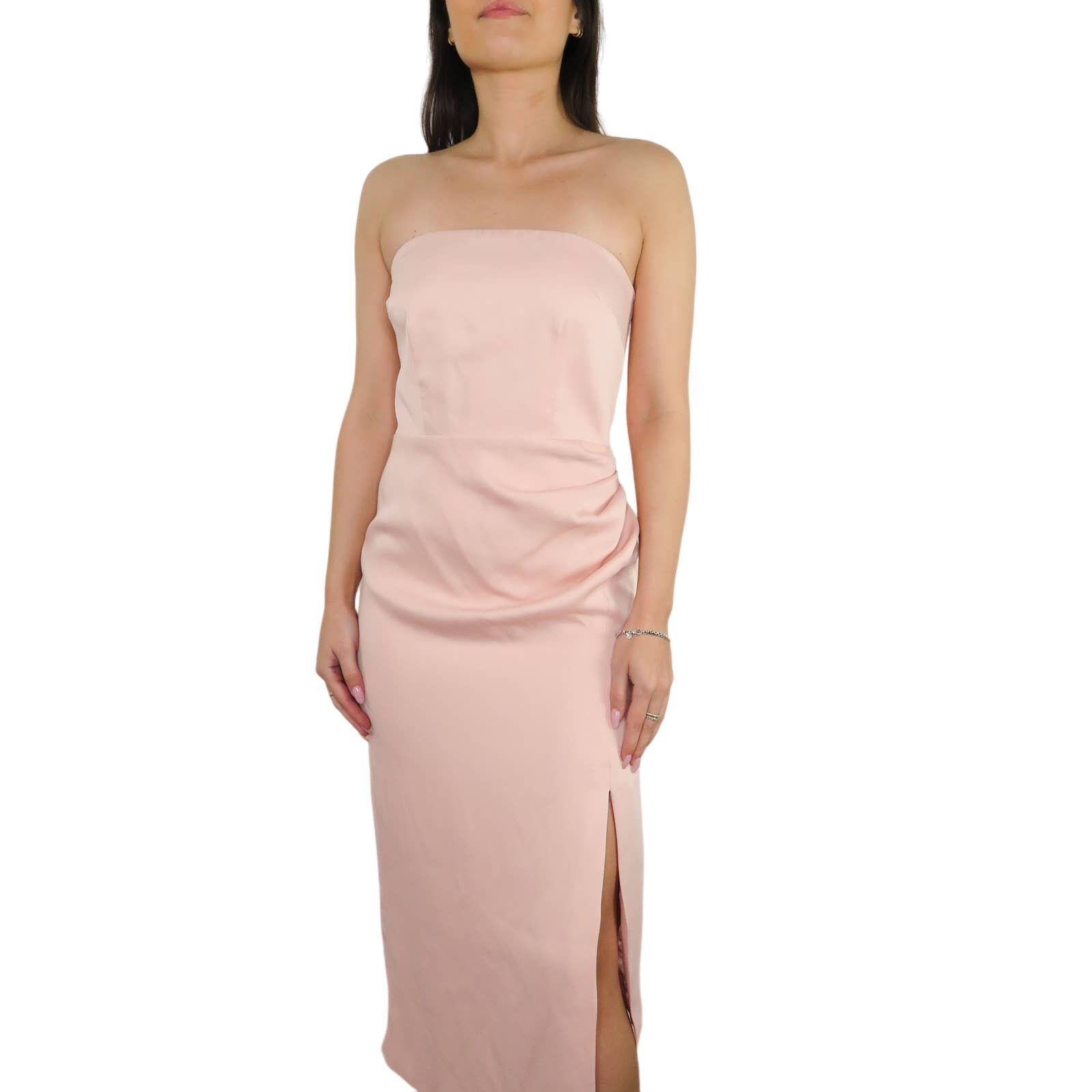 Target Basics Cushnie Blush Pink Strapless Asymmetrical Midi Dress 2 Size XS / US 0-2 / IT 36-38 - 7 Thumbnail