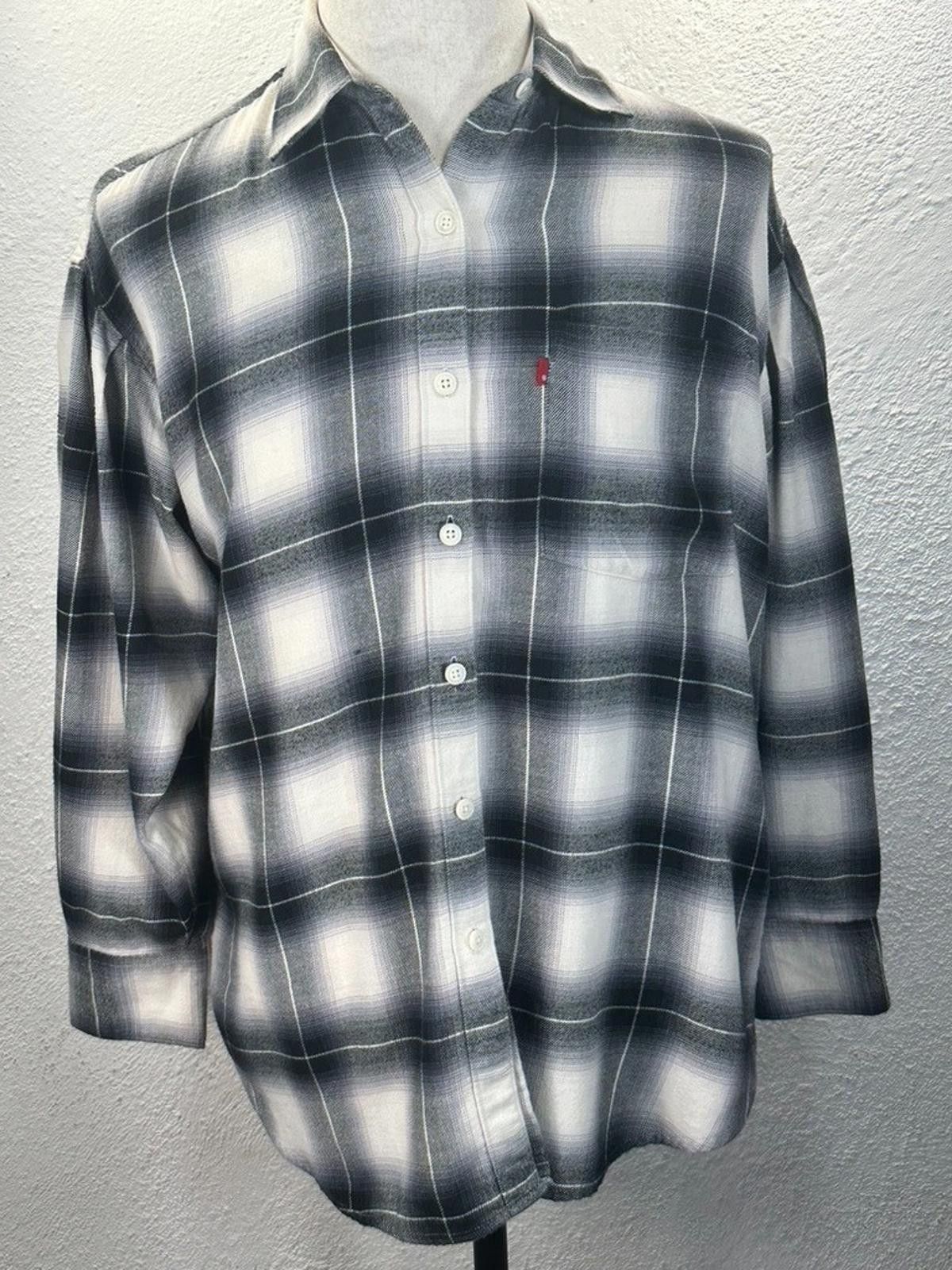 Levi's Levi's Men's Small Black Flannel Button Down Shirt Size US S / EU 44-46 / 1 - 1 Thumbnail