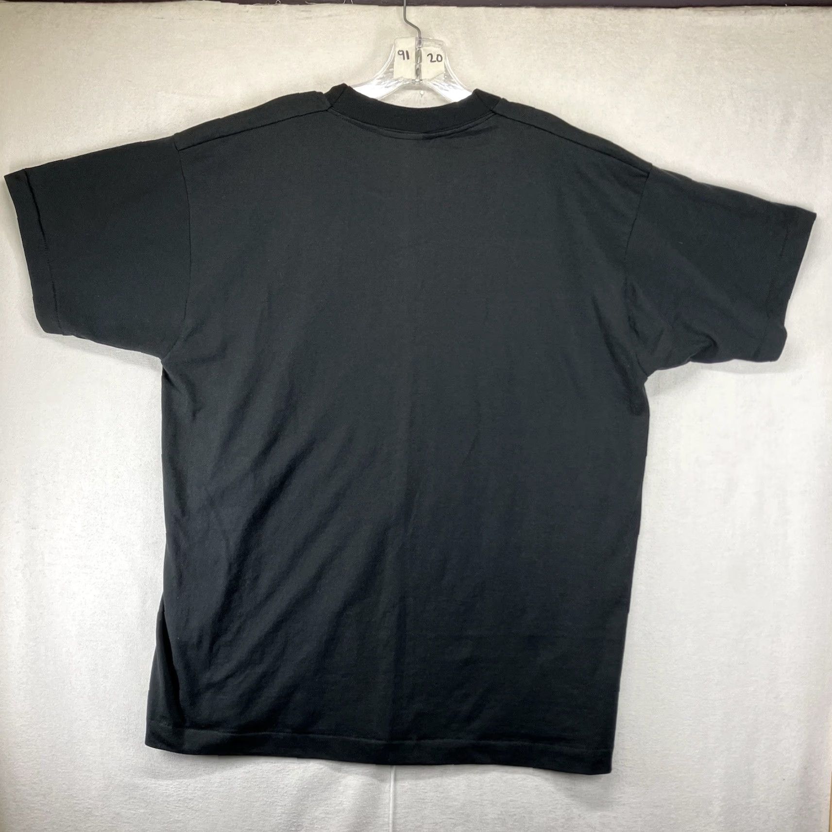 Fruit Of The Loom VINTAGE Fruit of the Loom T-Shirt XL Black Graphic Print Neon Funny 90s Adventure Time USA Mens Size US XL / EU 56 / 4 - 2 Thumbnail