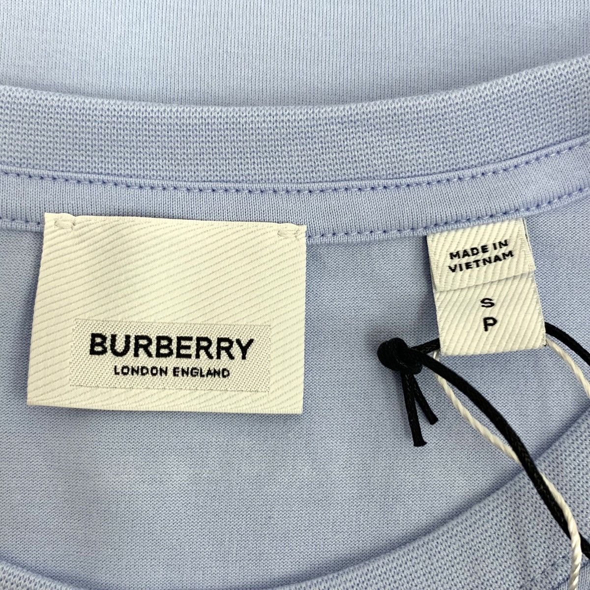 Burberry Burberry 24 Blue Logo Embroidered Short Sleeve T-Shirt K26WX Size S / US 4 / IT 40 - 5 Thumbnail