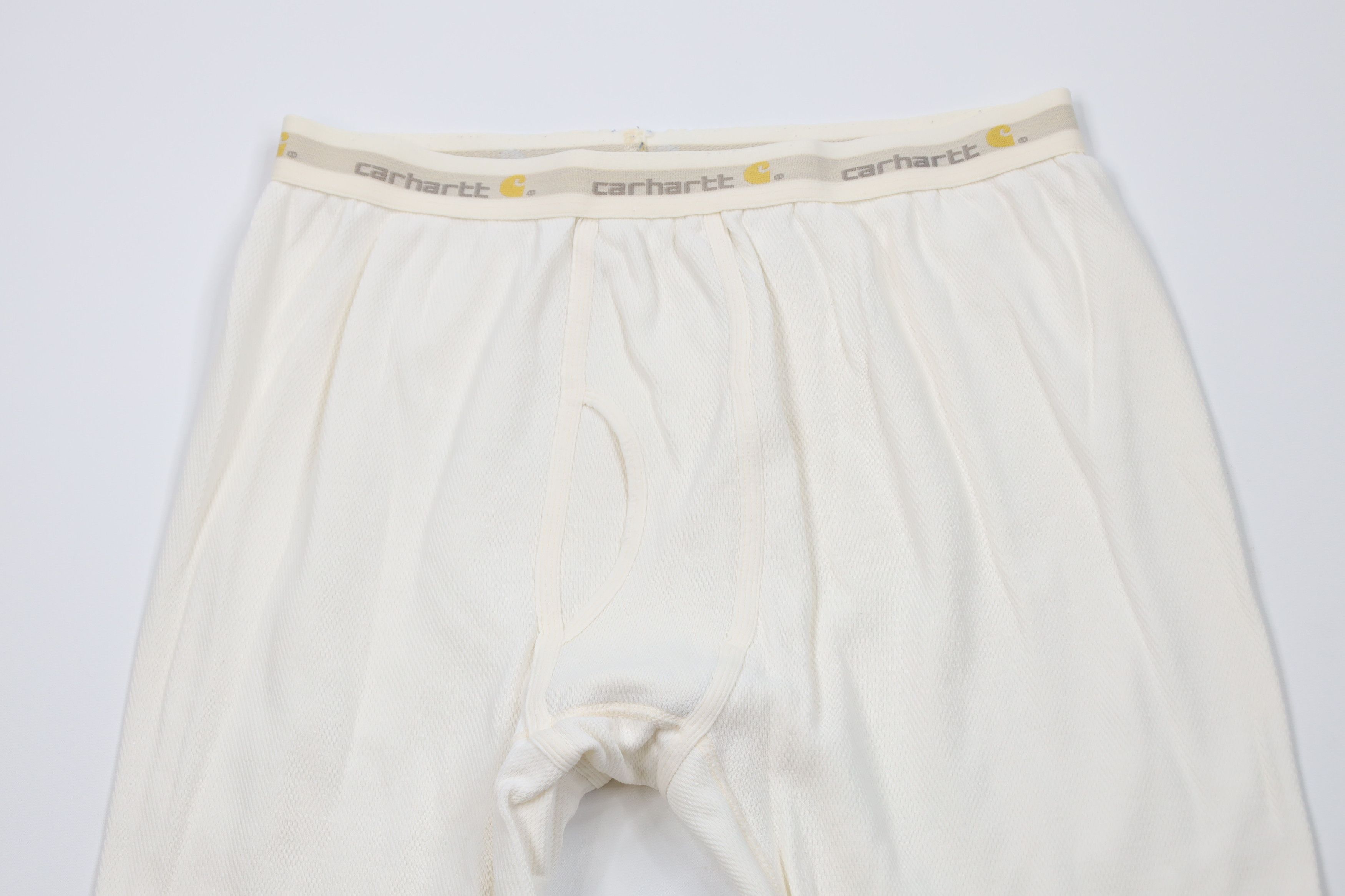 Carhartt Vintage Carhartt Thermal Waffle Knit Base Layer Pants Cream Size US 36 / EU 52 - 2 Thumbnail