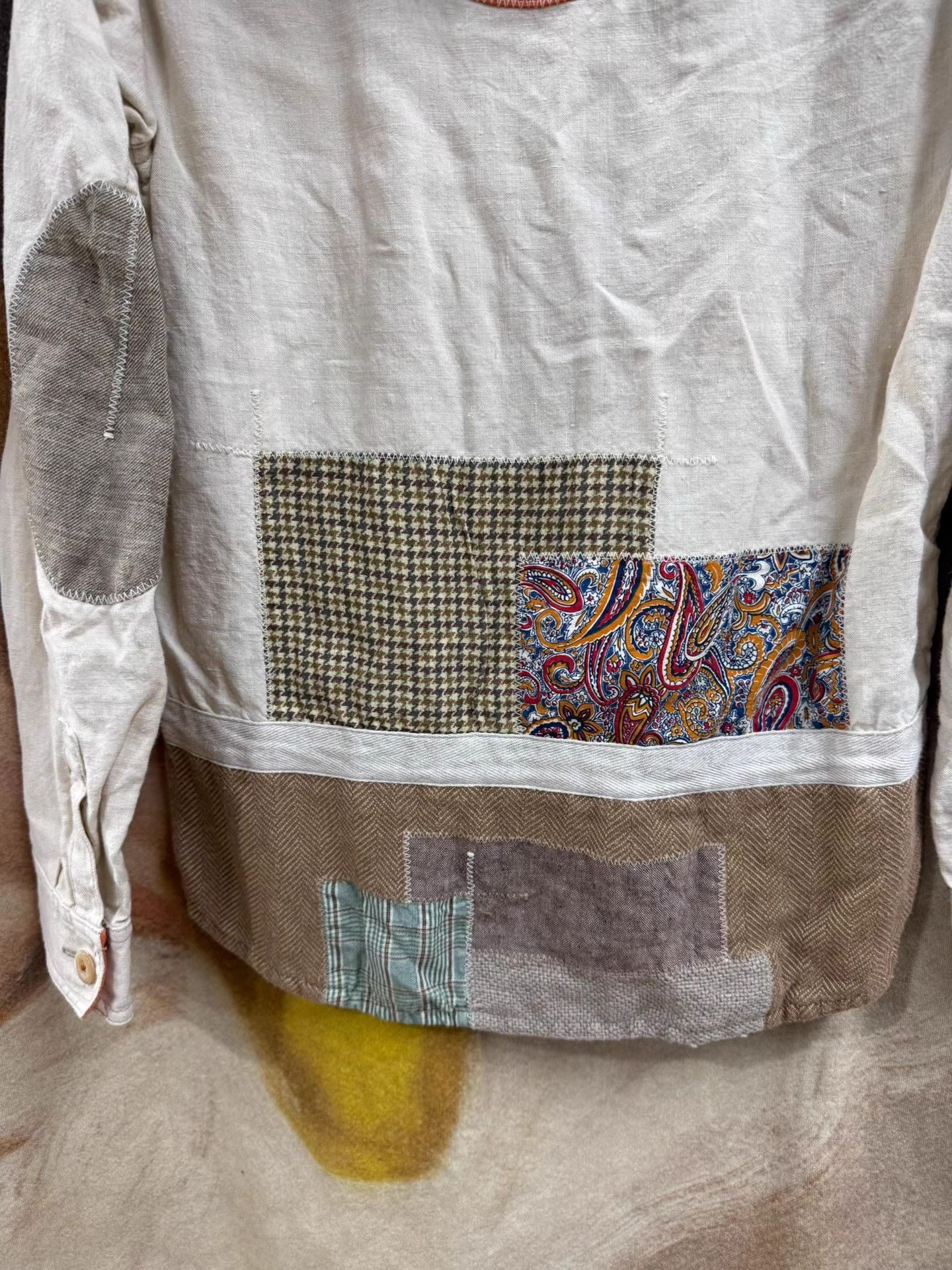 Junya Watanabe Junya Watanabe Patchwork Linen Jacket K20 Size US S / EU 44-46 / 1 - 7 Thumbnail