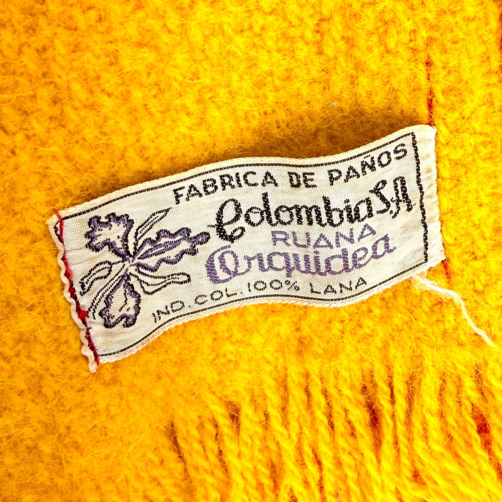 Vintage Vintage 60s Red Orange 100% Wool Plaid Ruana Poncho Size ONE SIZE - 8 Thumbnail