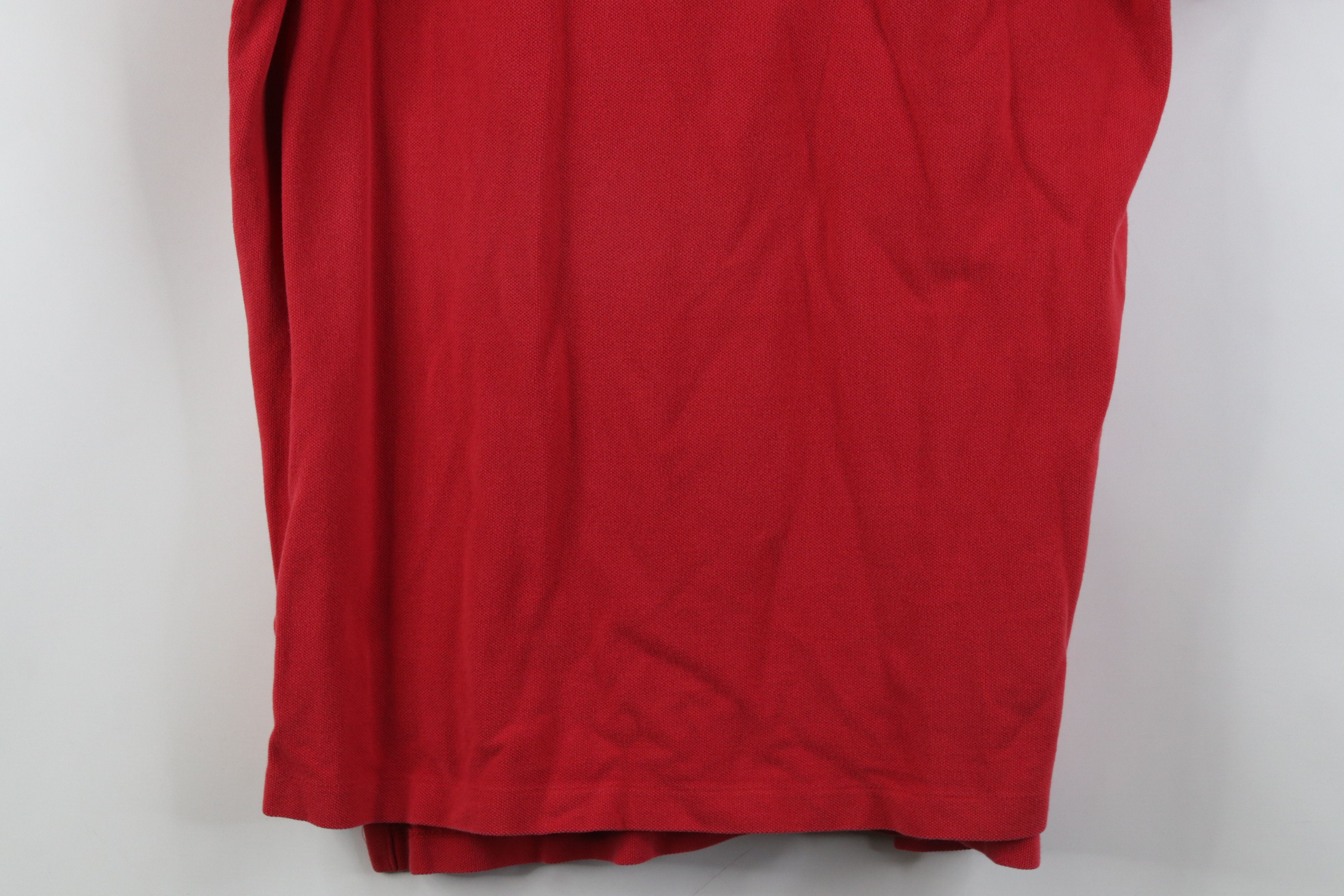 Polo Ralph Lauren Vintage 90s Ralph Lauren Pique Cotton Golf Polo Shirt Red Size US M / EU 48-50 / 2 - 3 Thumbnail