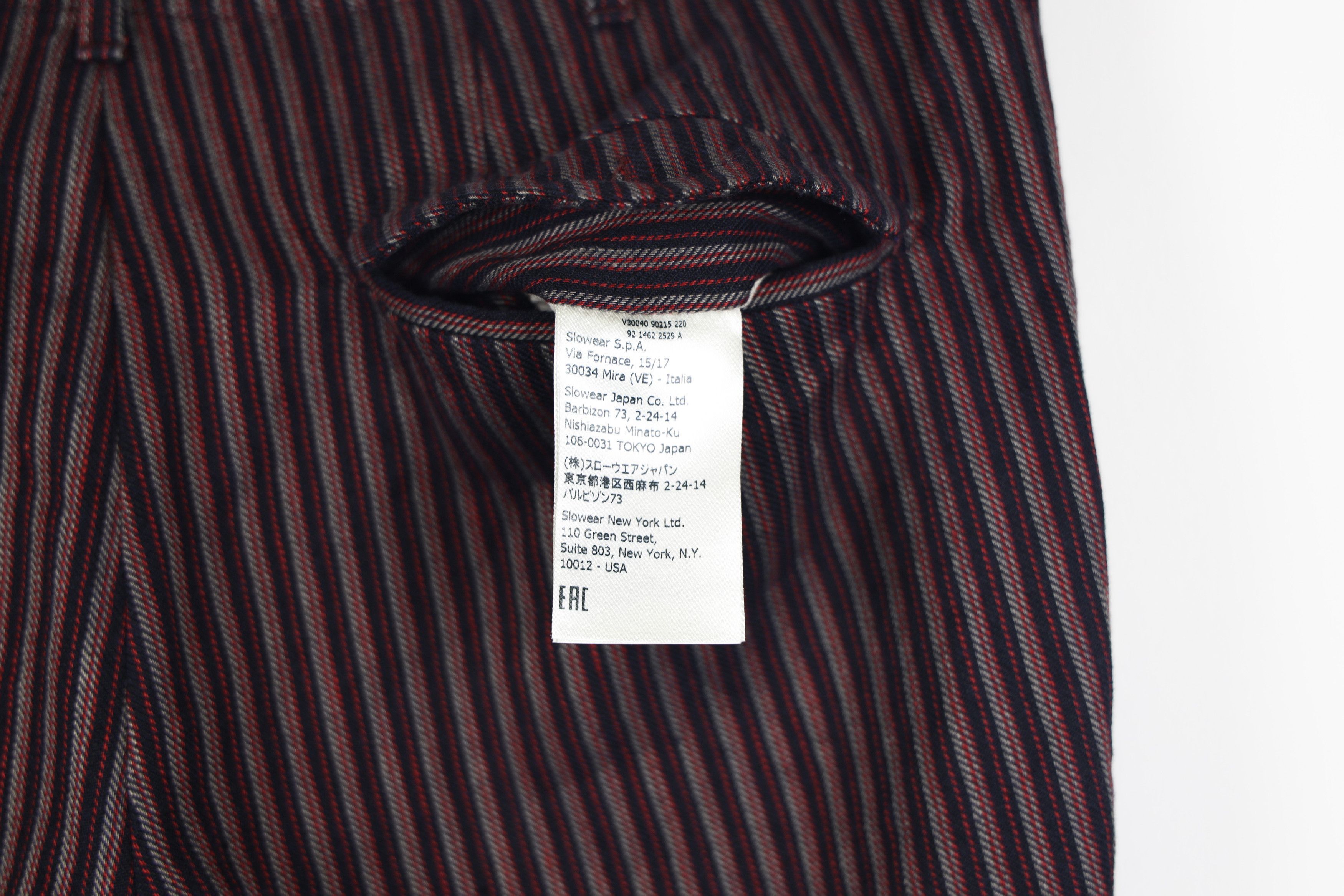 Incotex × Slowear Incotext Slowear Japan Cotton Linen Striped Pants Trousers Size US 29 - 13 Thumbnail