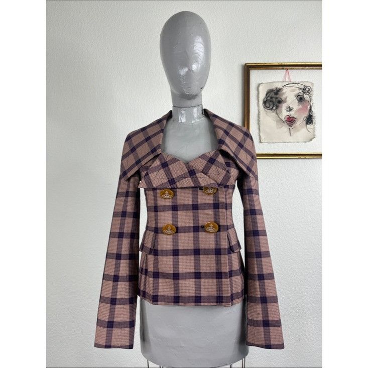Vivienne Westwood VTG Vivienne Westwood Red Label Plaid Double Breasted Square Size XS / US 0-2 / IT 36-38 - 1 Thumbnail