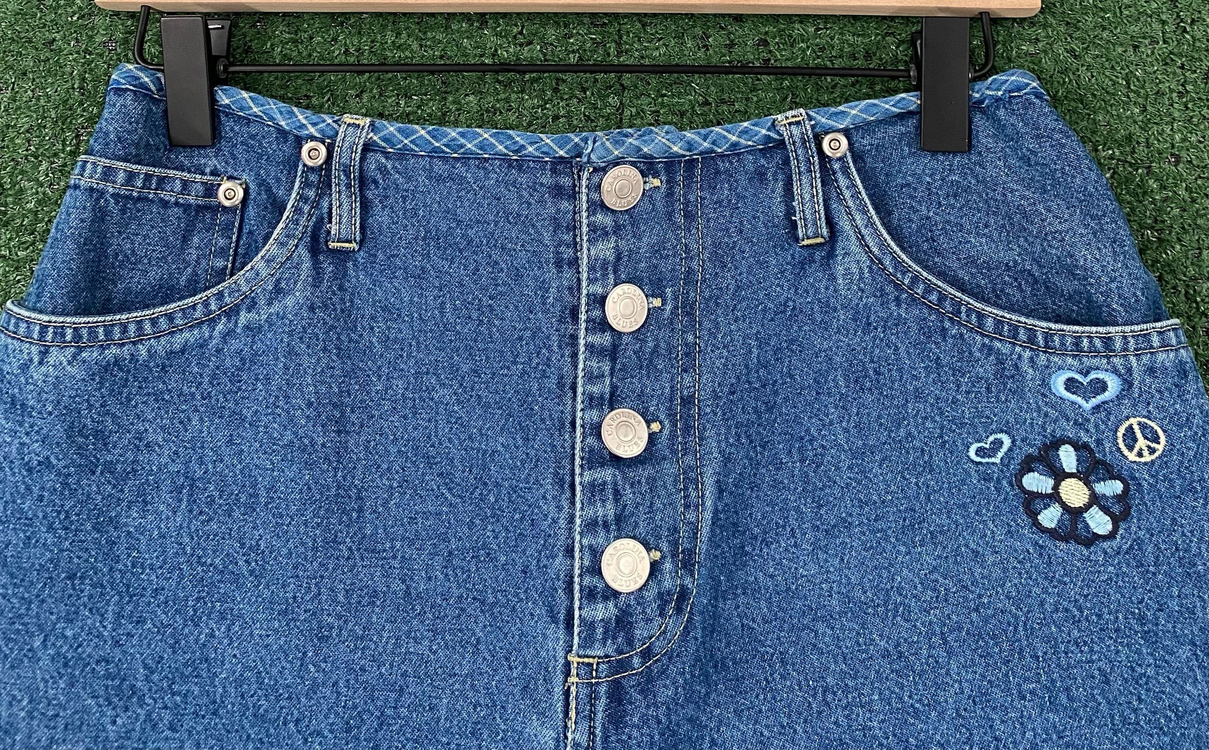 Other 90’s Carolina Blues Peace Button Front Jean Shorts 30” Waist Size 26" / US 2 / IT 38 - 2 Thumbnail