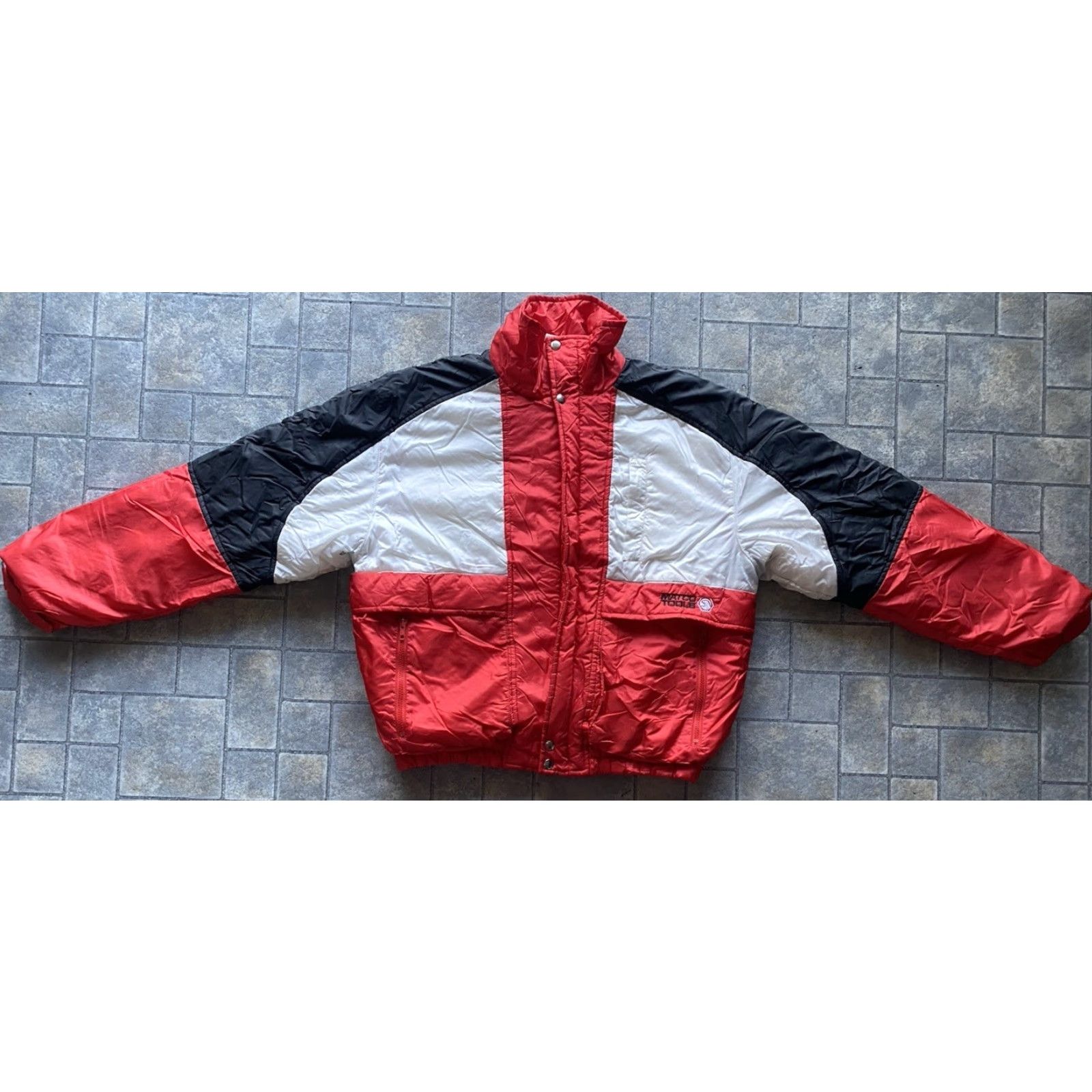 Vintage VINTAGE MVP COR INC.BAY SHORE N.Y. USA JACKET MEN L Red Black White Nylon Polyester Coat Winter MVP MATCO TOOLS Insulated VTG Size US L / EU 52-54 / 3 - 2 Thumbnail