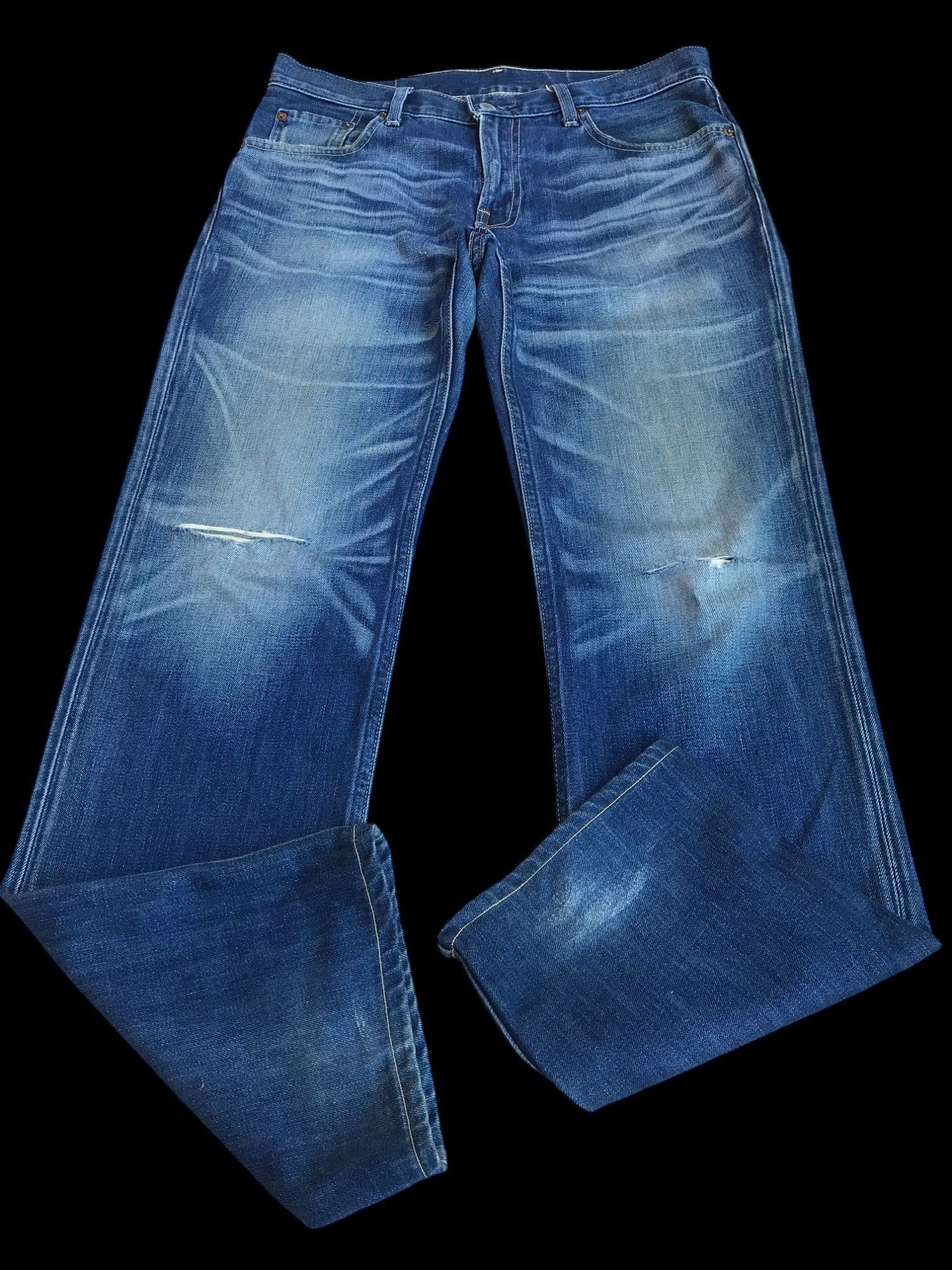 Levi's Vintage Levis 502 JAPAN selvedged distressed jean W31x31.5 Size US 31 - 6 Thumbnail