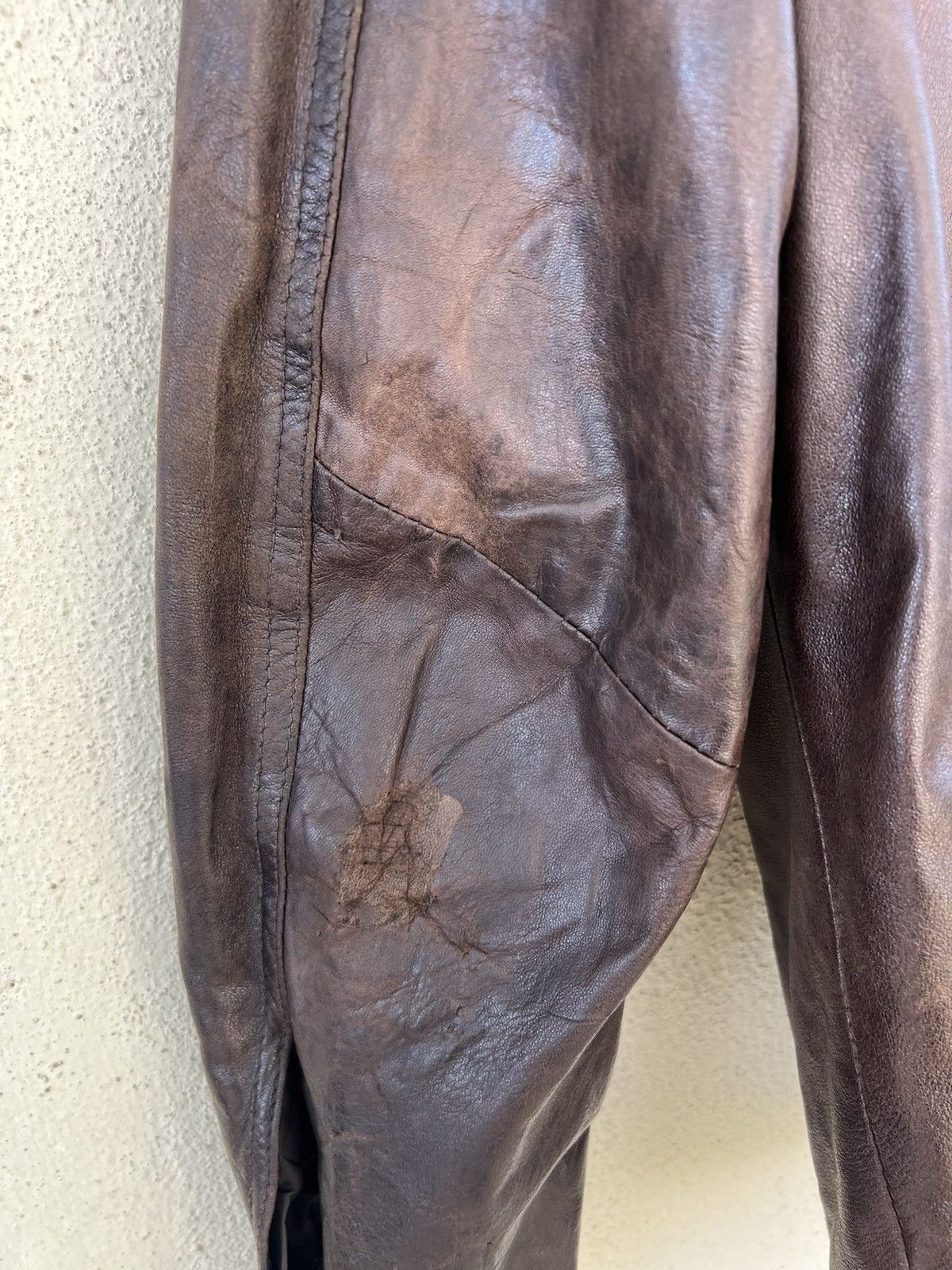 Lamborghini Vintage Tonino Lamborghini Patina Dark Brown Leather Jacket Size US M / EU 48-50 / 2 - 15 Thumbnail